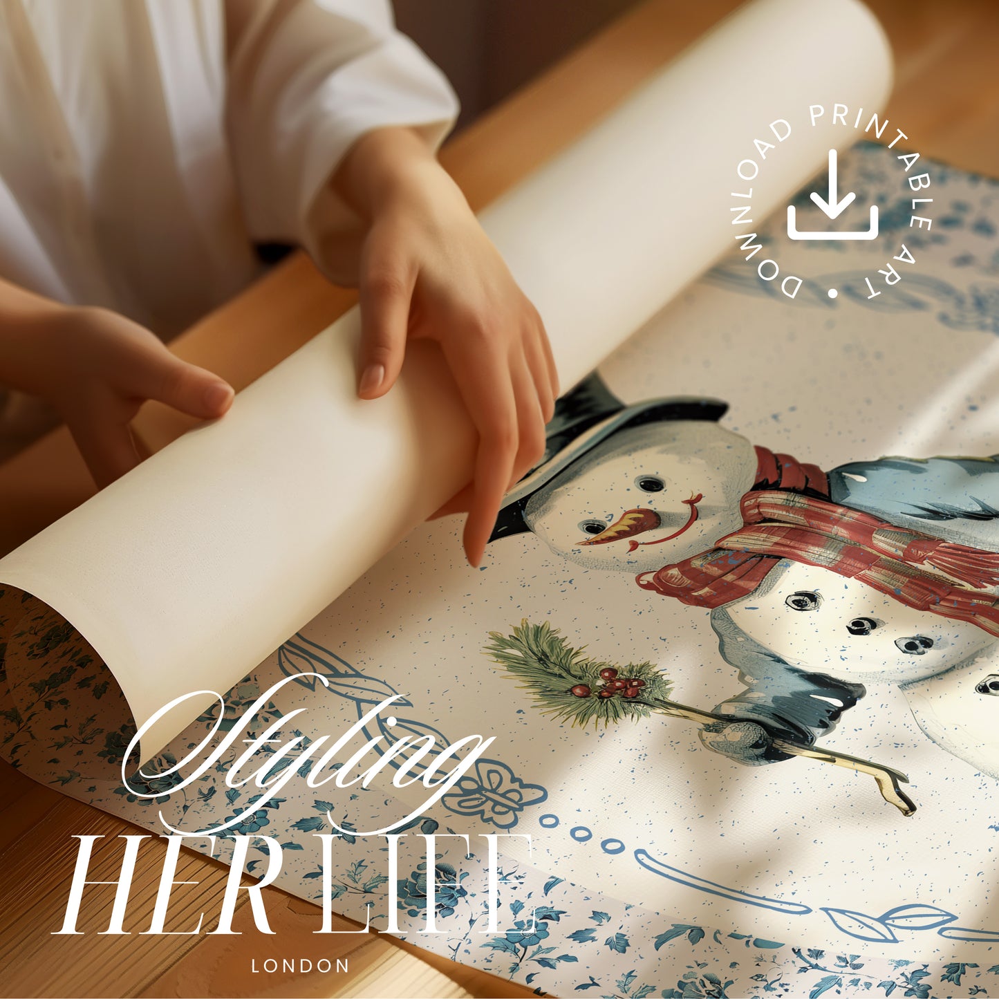Vintage Christmas Digital Print