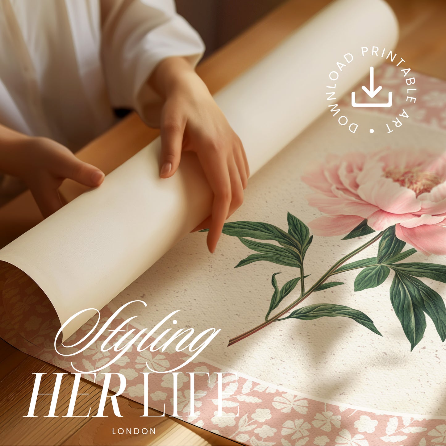 Vintage Flower Art Print | PRINTABLE ART | Digital Download