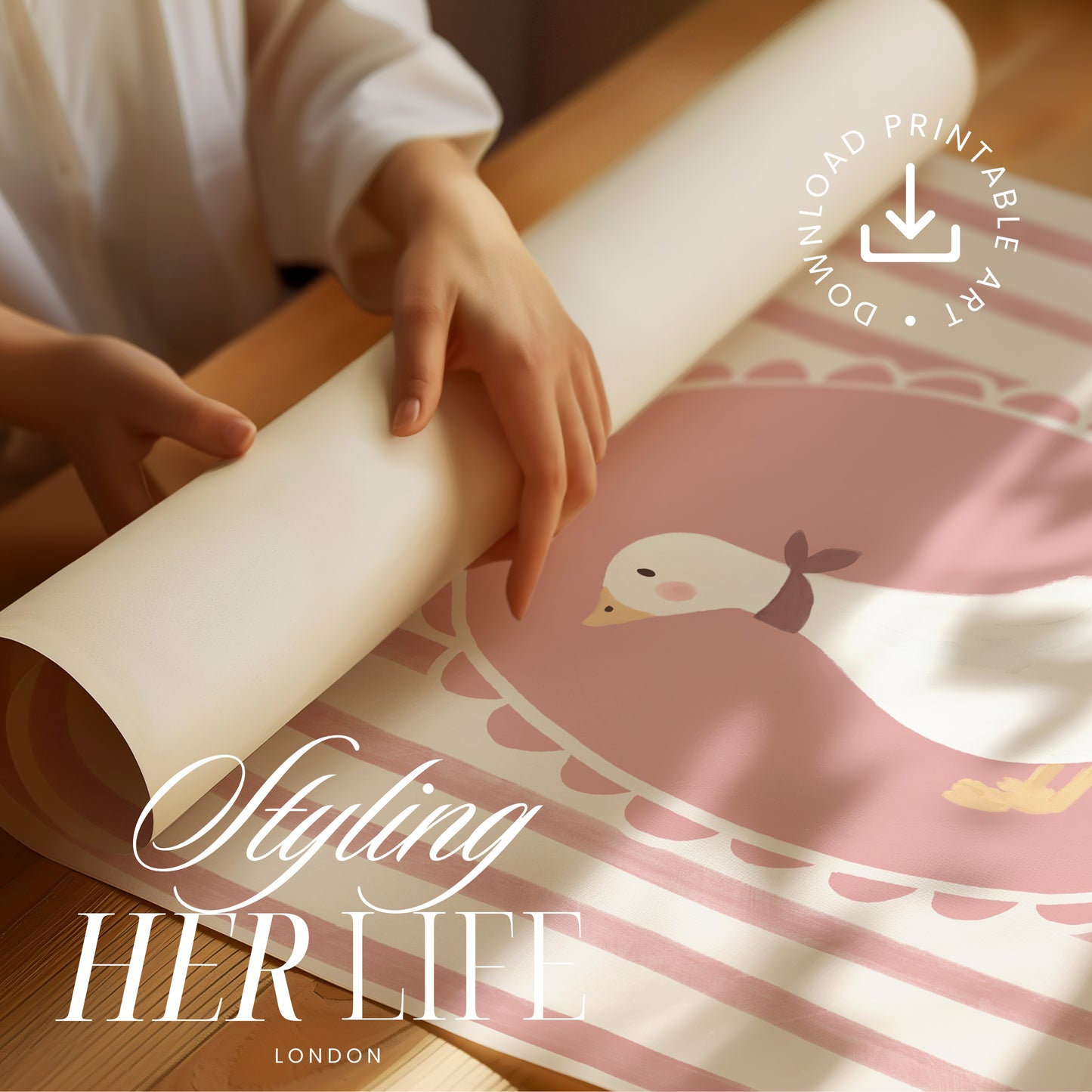 Vintage Goose Art Print | PRINTABLE ART | Digital Download