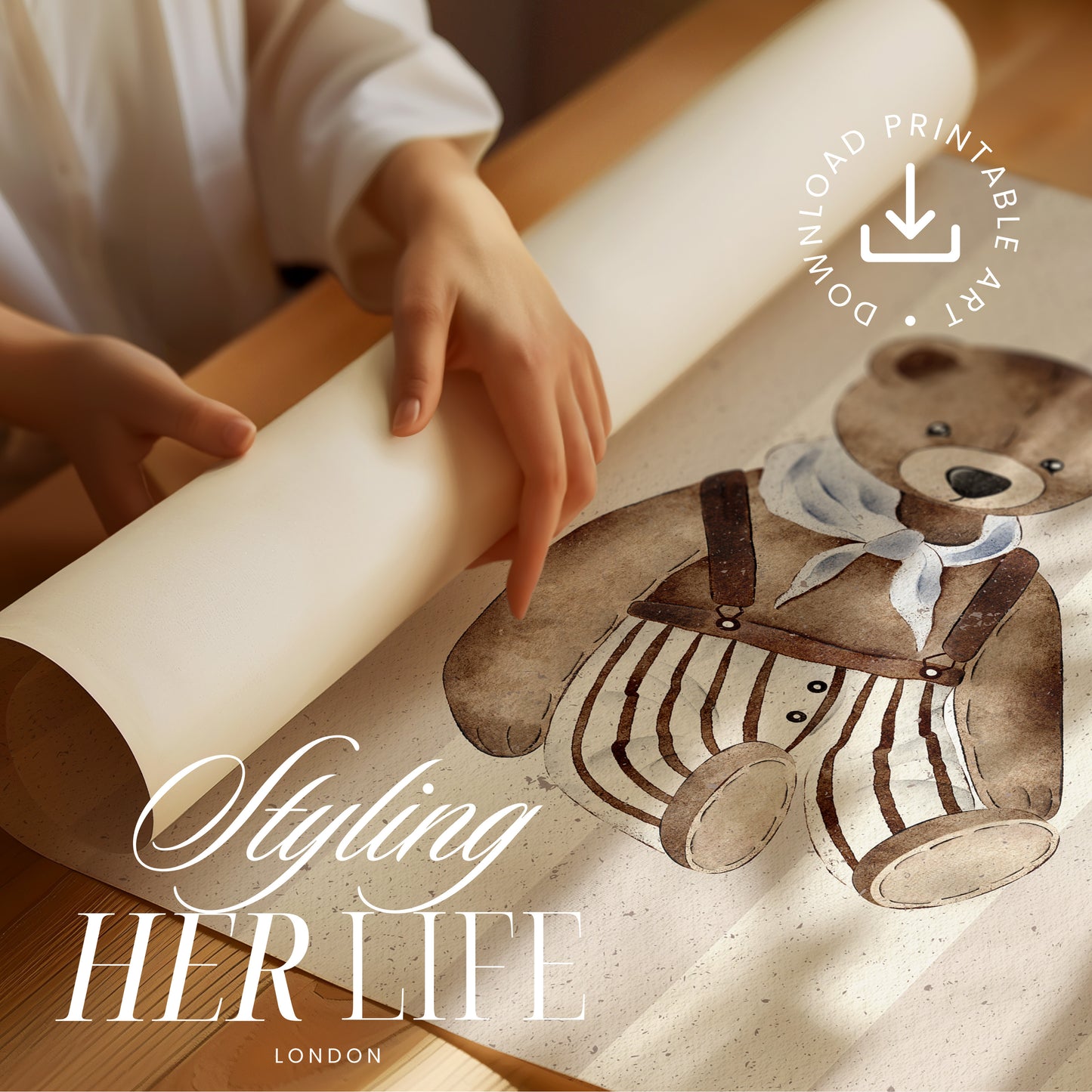 Teddy Bear Digital Art Print | IN051