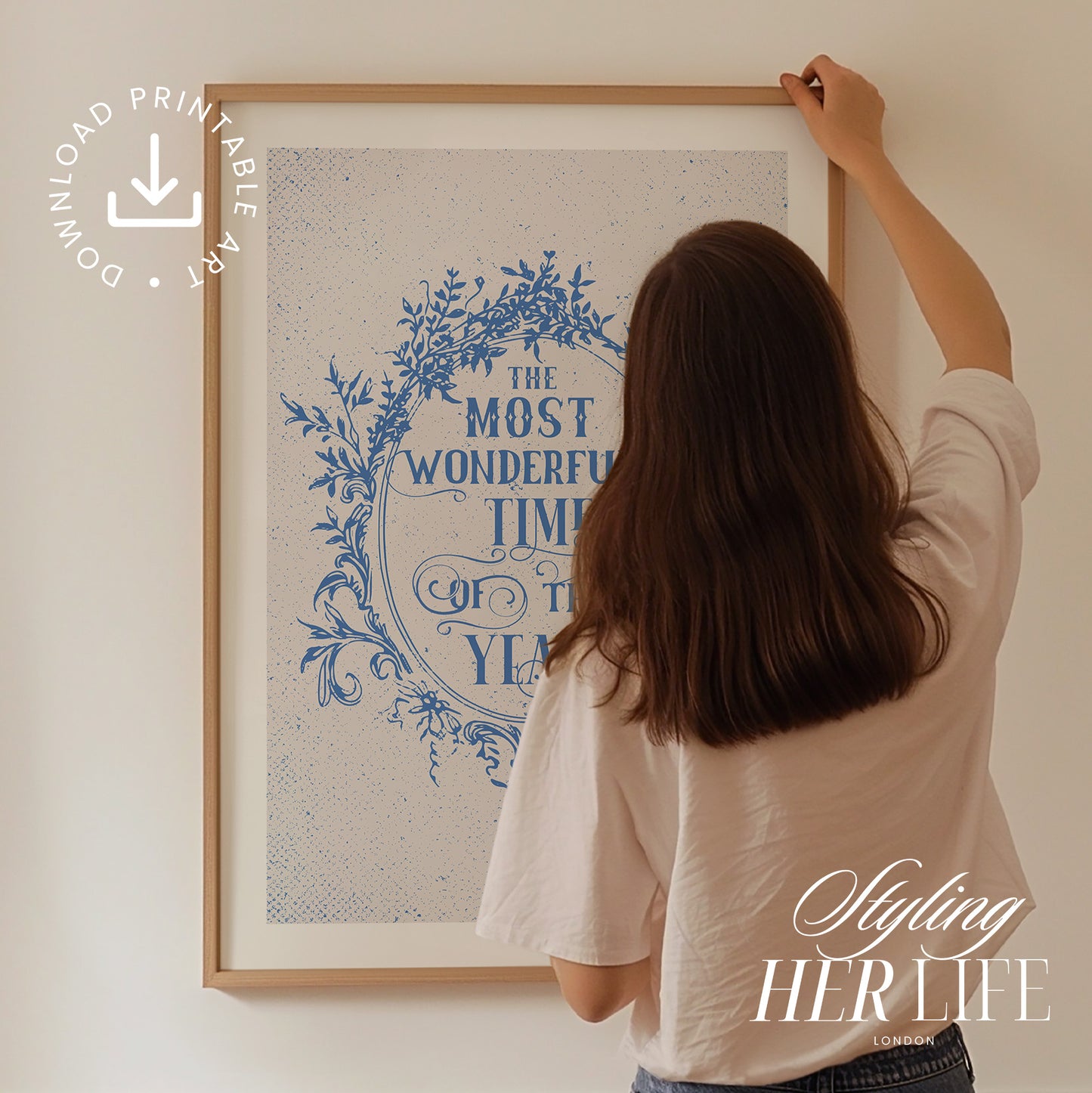 Vintage Christmas Art Print | PRINTABLE ART | Digital Download