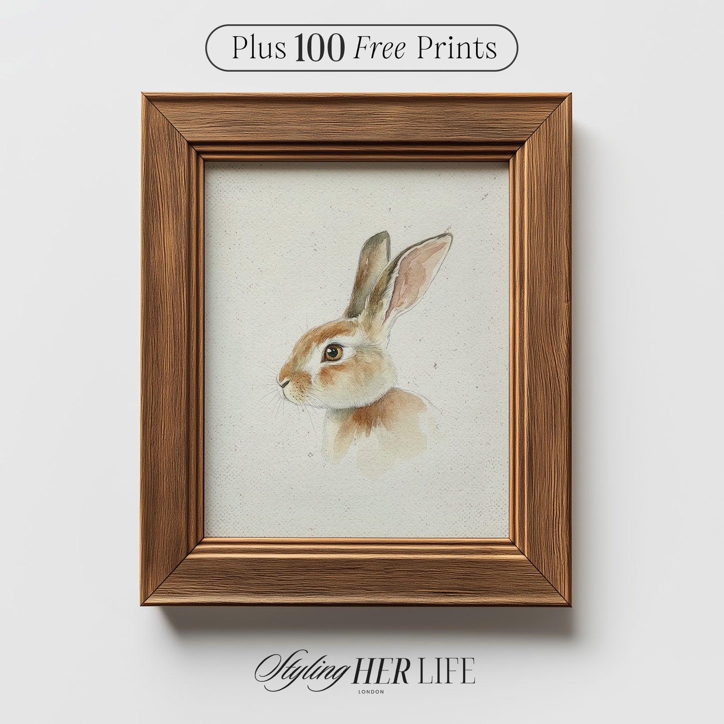 Rabbit Sketch Digital Art Print | IN061