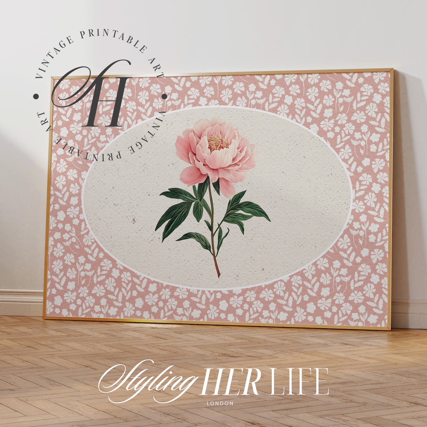 Vintage Flower Art Print | PRINTABLE ART | Digital Download