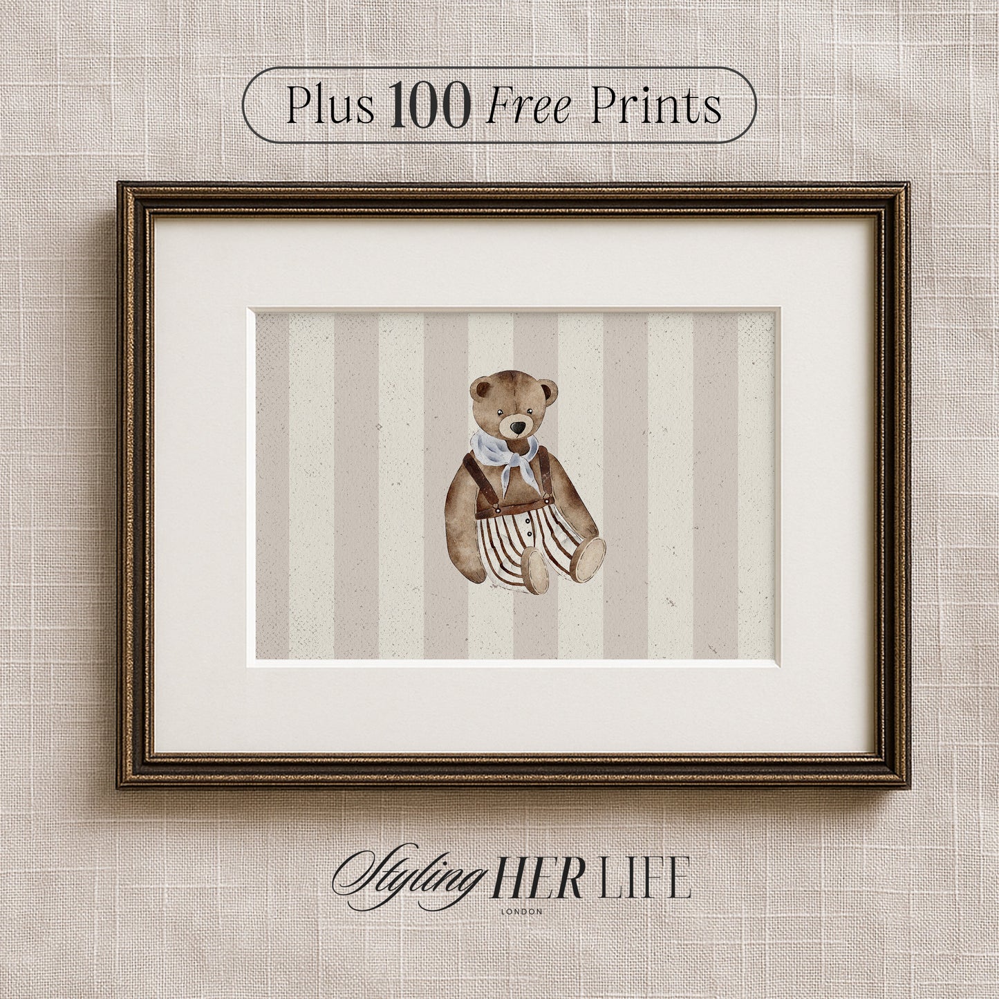 Teddy Bear Digital Art Print | IN051