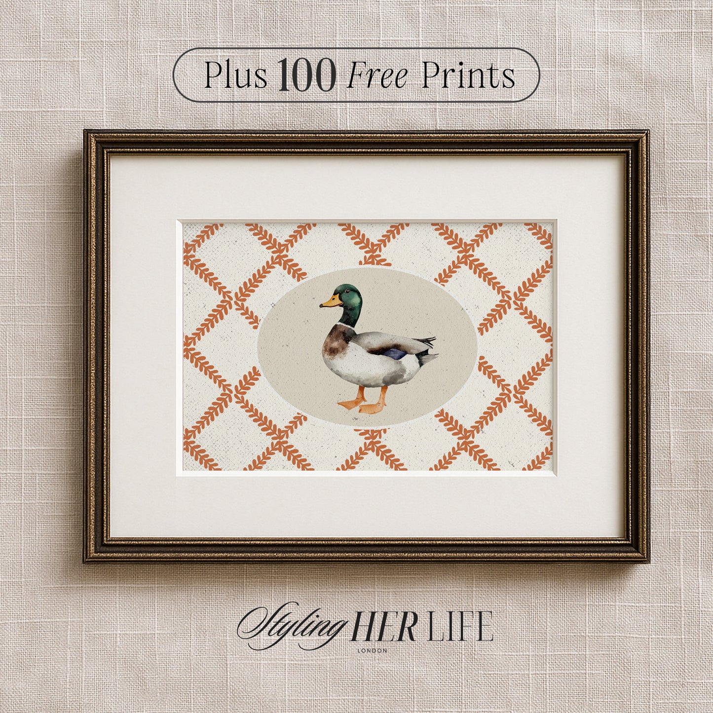 Vintage Duck Digital Art Print | IN048