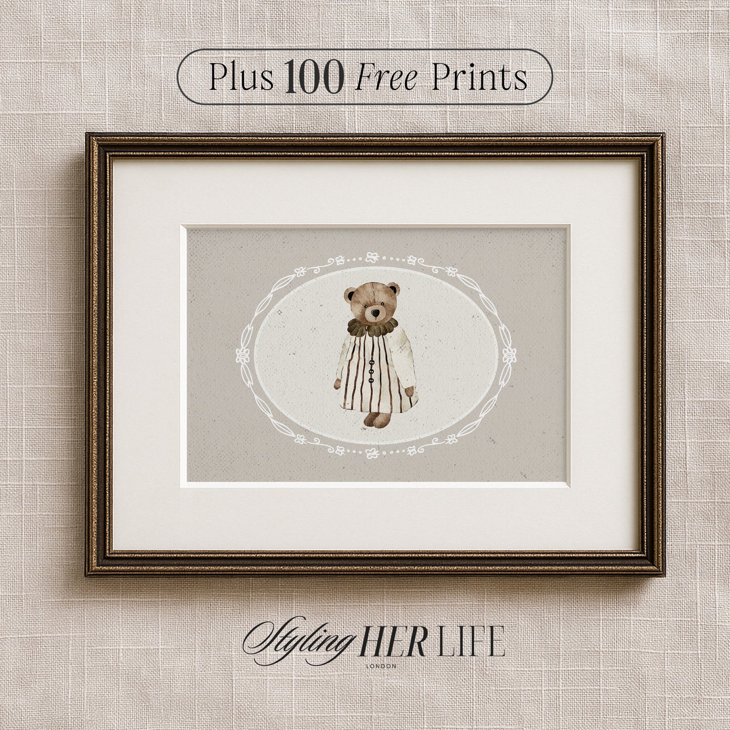Teddy Bear Digital Art Print | IN050