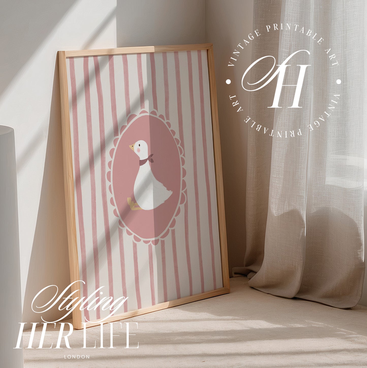 Vintage Goose Art Print | PRINTABLE ART | Digital Download