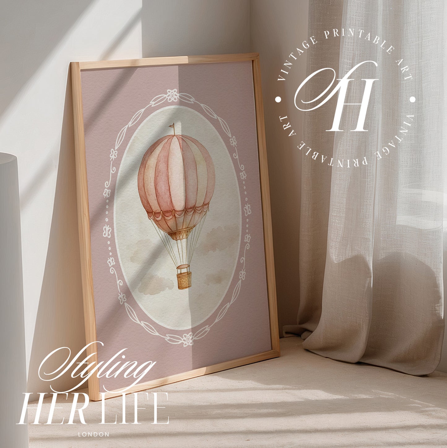 Pink Nursery Art Prints | PRINTABLE ART | Digital Download