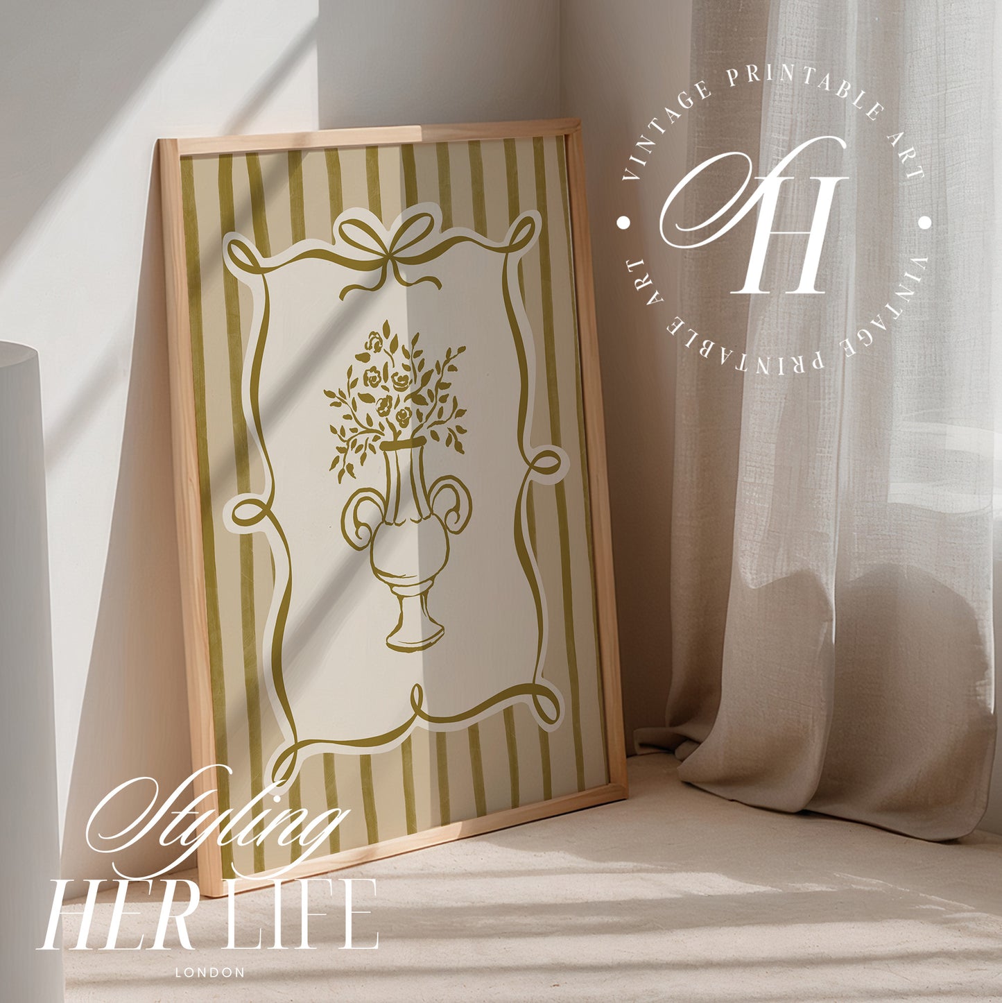 Trendy Flower Art Print | PRINTABLE ART | Digital Download