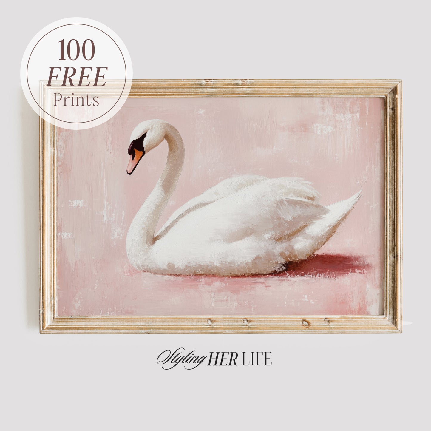 Vintage Swan Art Print | PRINTABLE ART | Digital Download