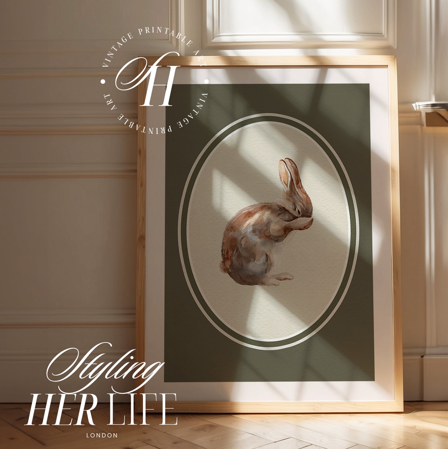 Vintage Rabbit Art Print | PRINTABLE ART | Digital Download