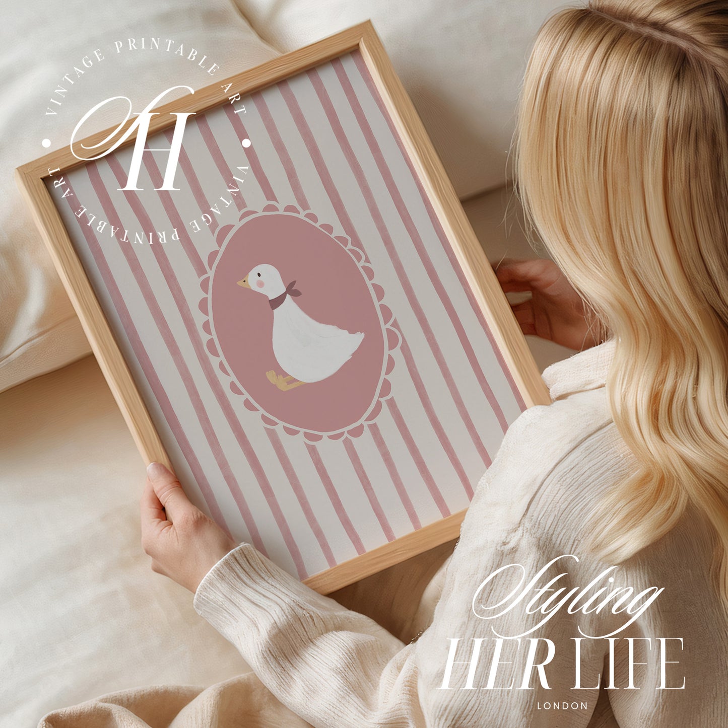 Vintage Goose Art Print | PRINTABLE ART | Digital Download