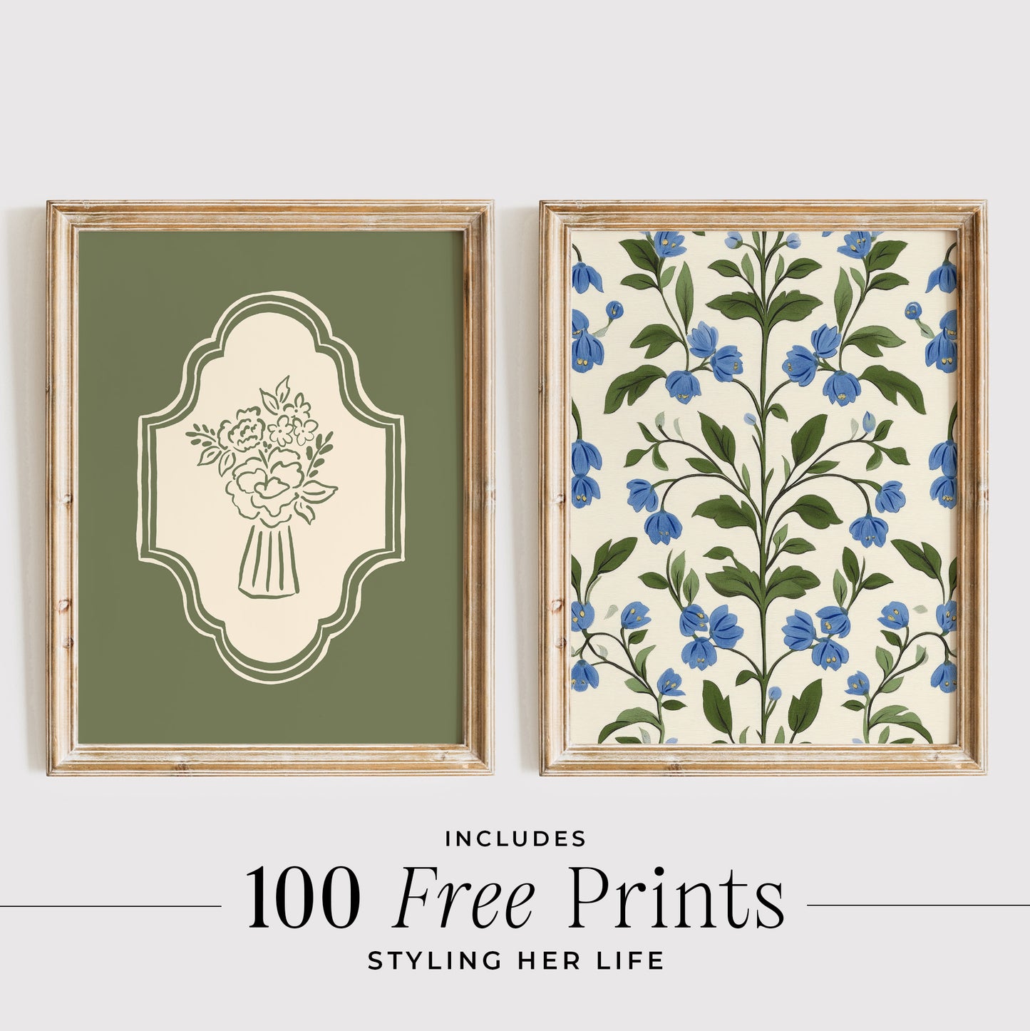 Trendy Flower Art Prints | PRINTABLE ART | Digital Download
