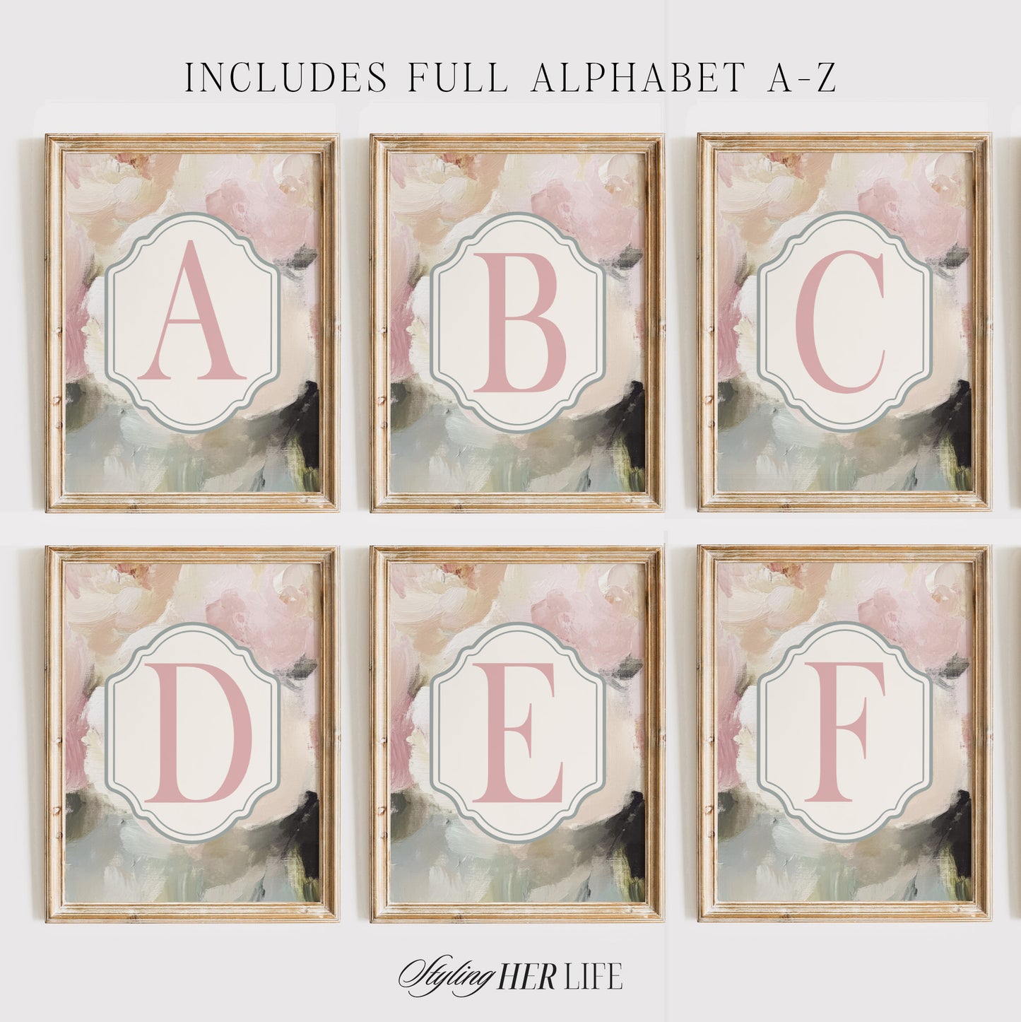 Letter Nursery Art Prints | PRINTABLE ART | Digital Download