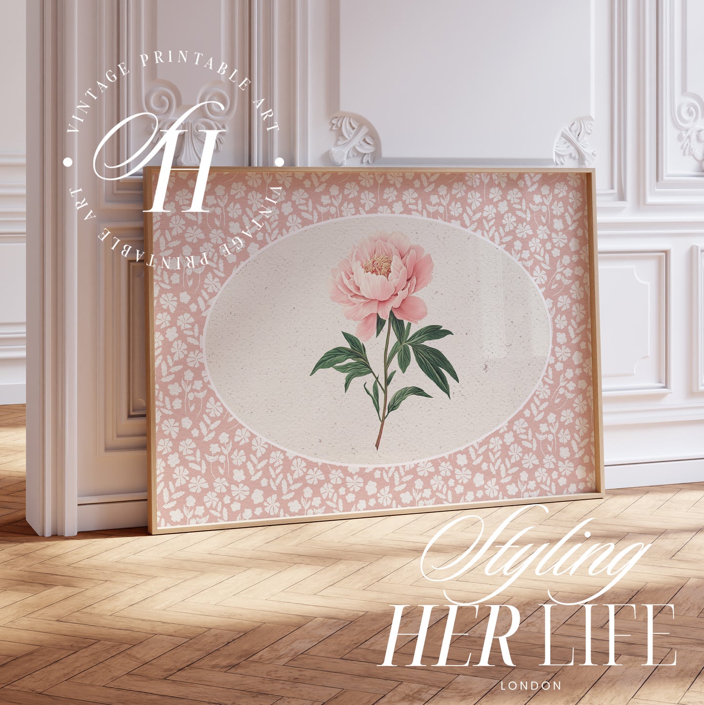 Vintage Flower Art Print | PRINTABLE ART | Digital Download