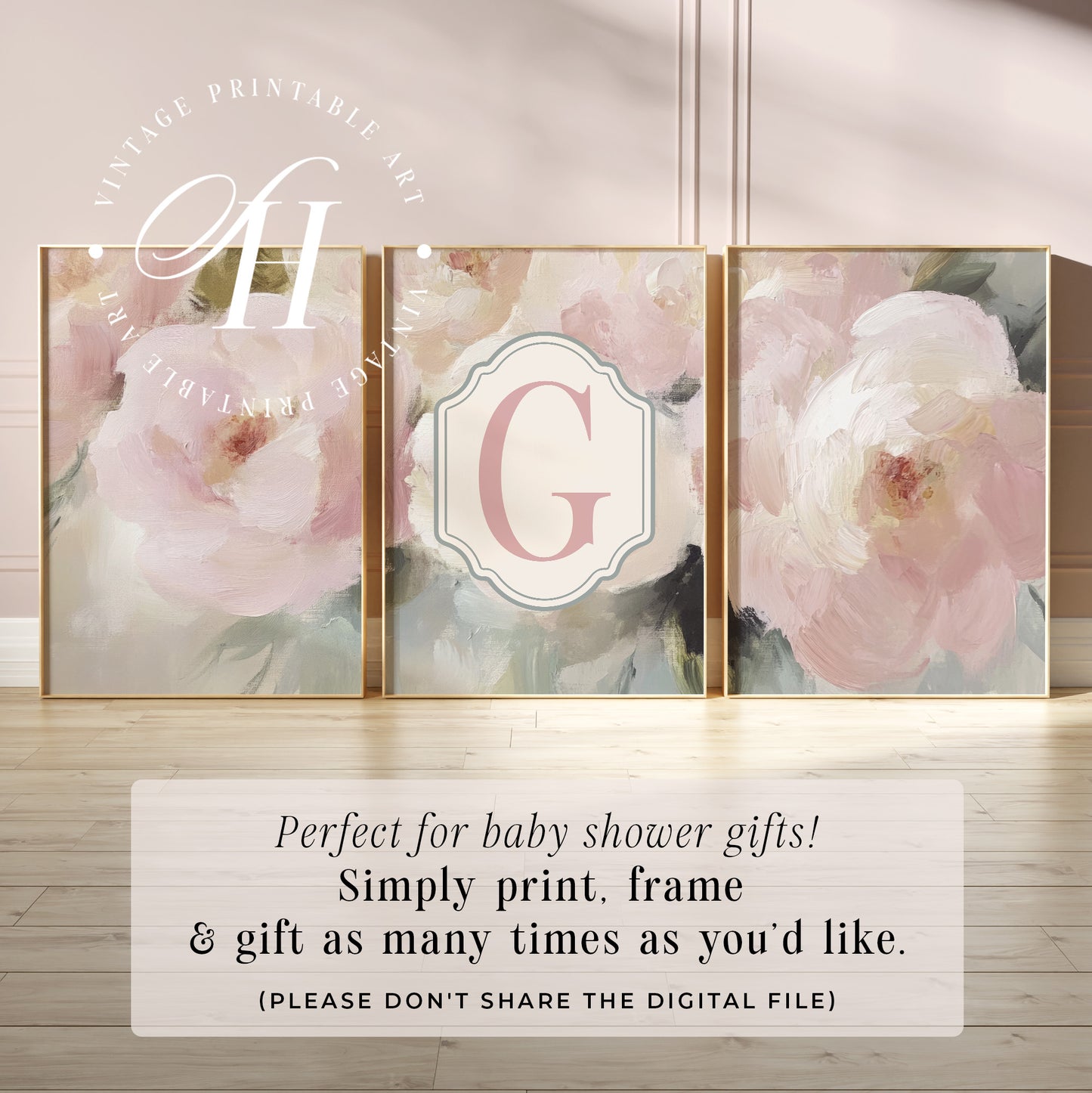 Letter Nursery Art Prints | PRINTABLE ART | Digital Download