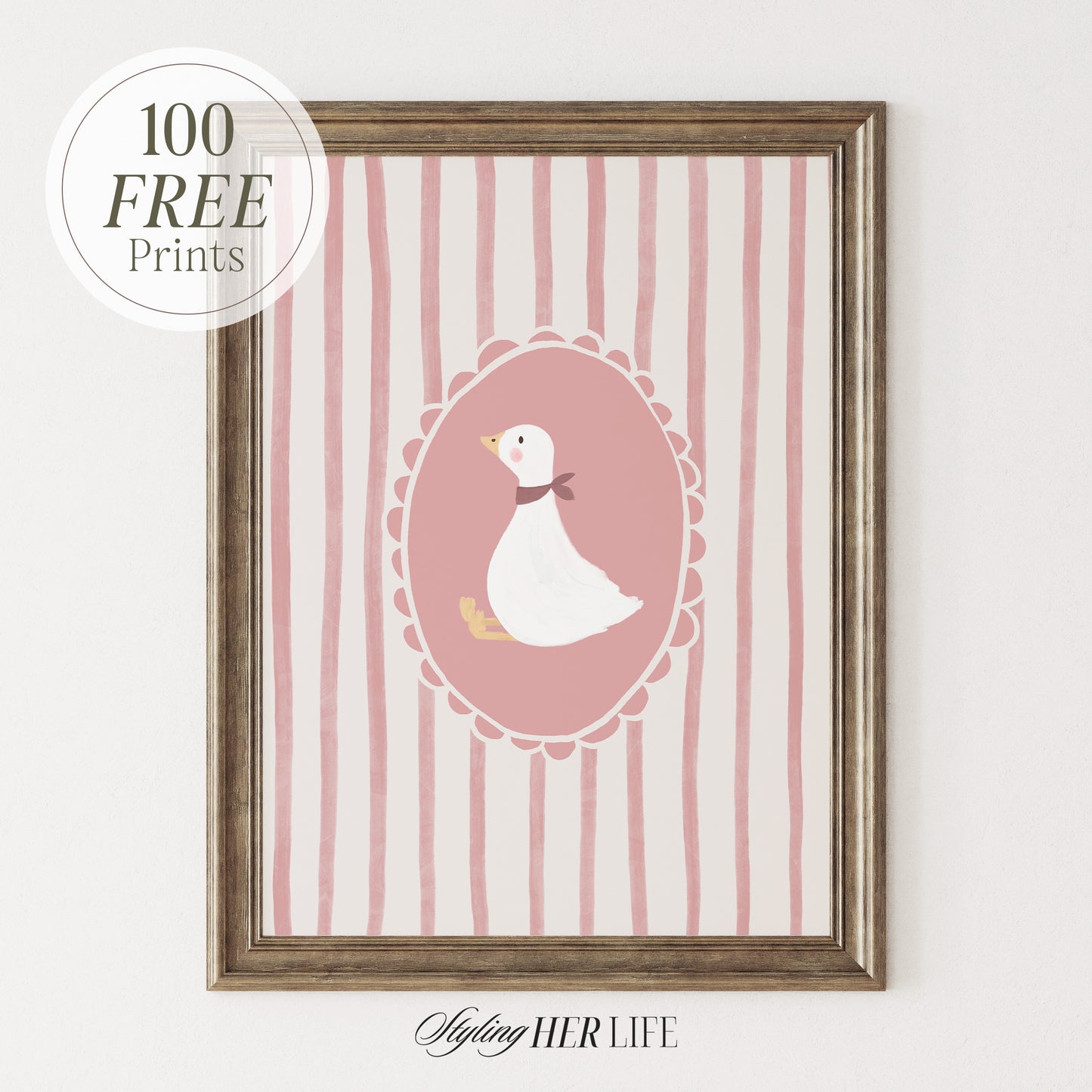 Vintage Goose Art Print | PRINTABLE ART | Digital Download