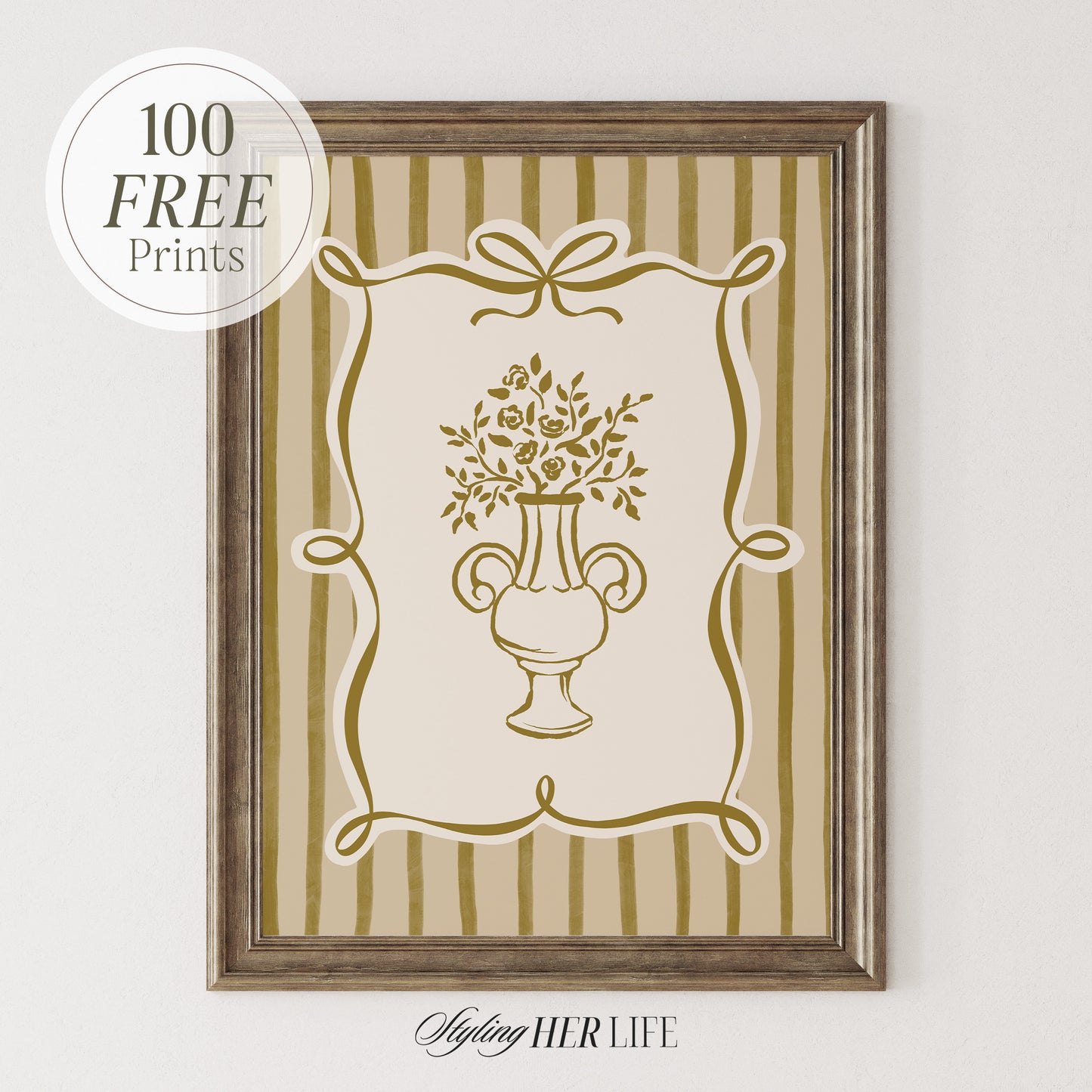 Trendy Flower Art Print | PRINTABLE ART | Digital Download