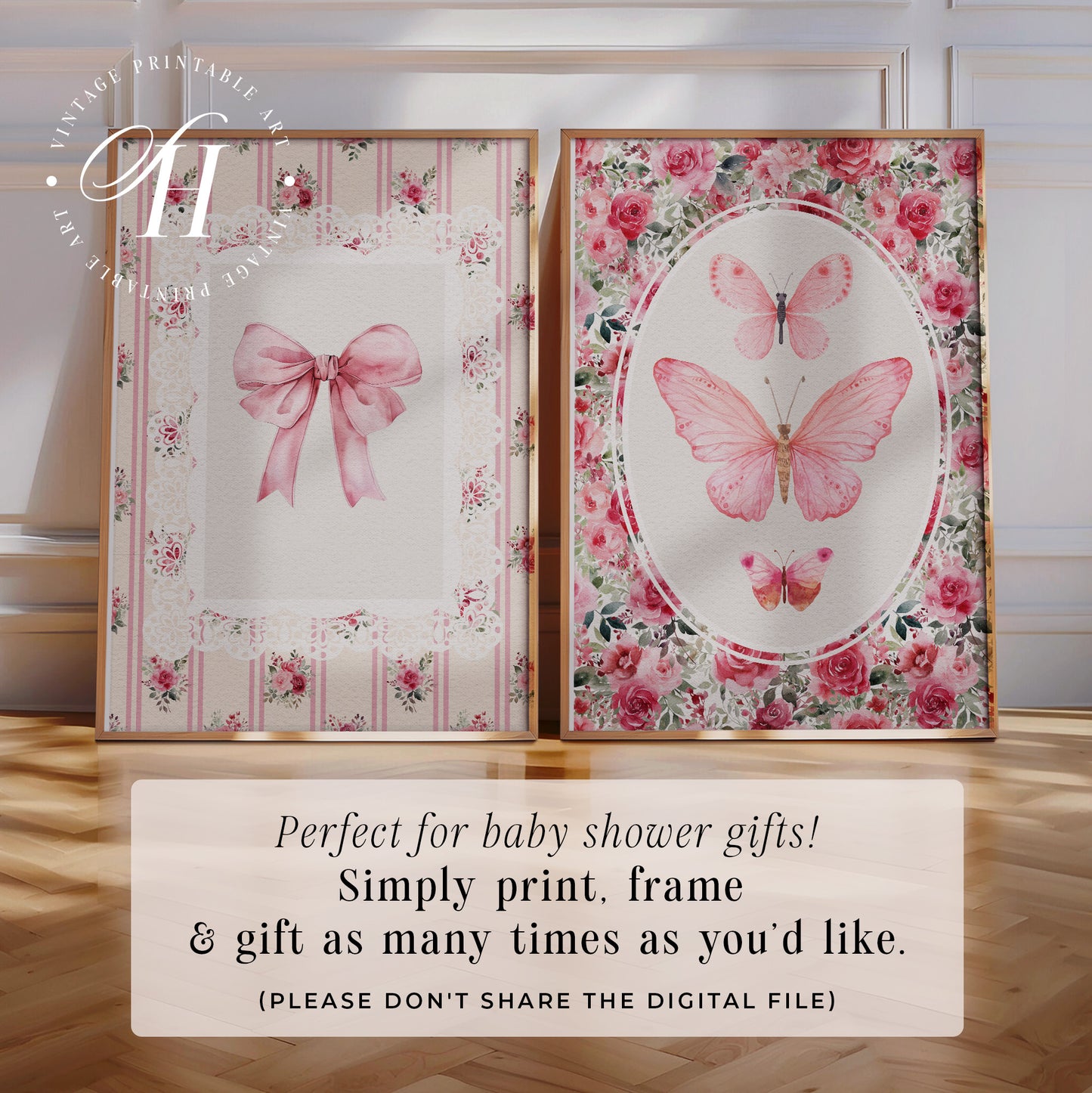 Vintage Bow Art Print | PRINTABLE ART | Digital Download