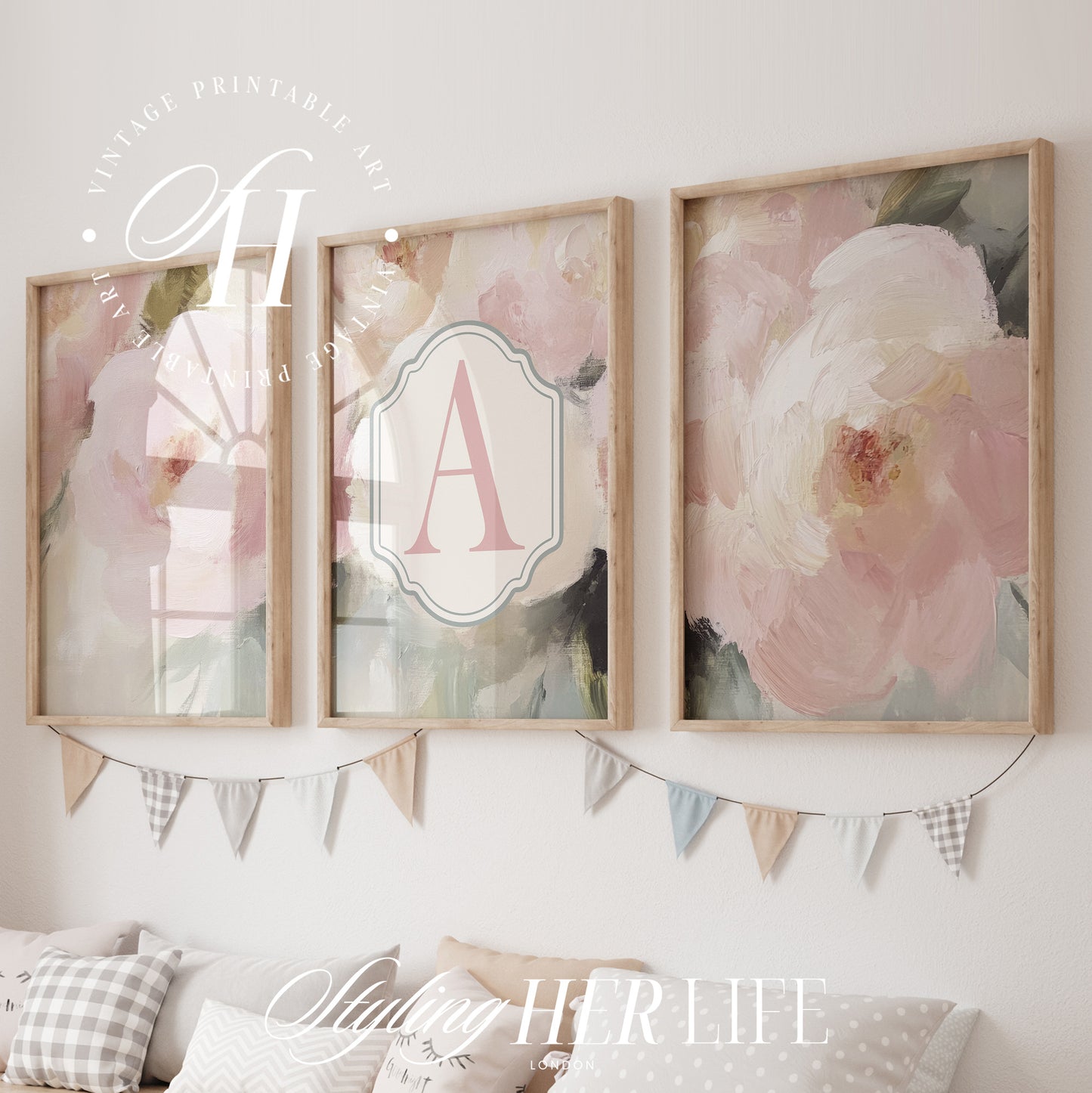 Letter Nursery Art Prints | PRINTABLE ART | Digital Download