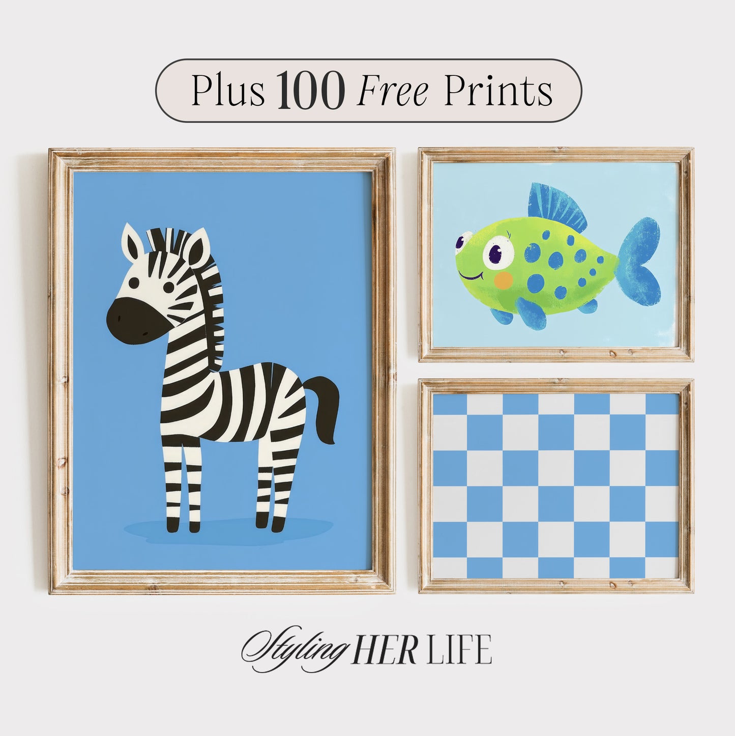Blue Nursery Digital Prints