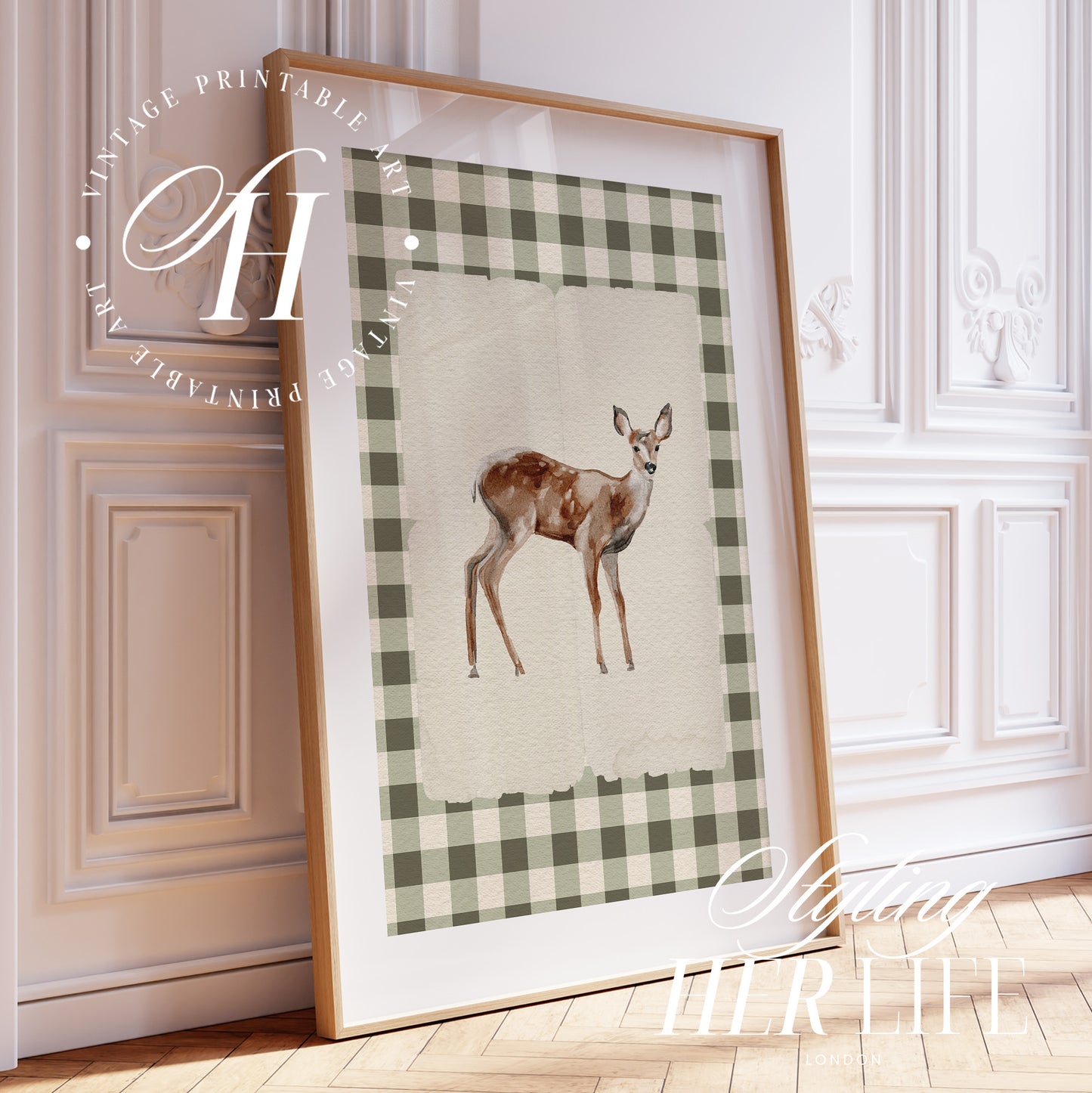 Vintage Deer Art Print | PRINTABLE ART | Digital Download