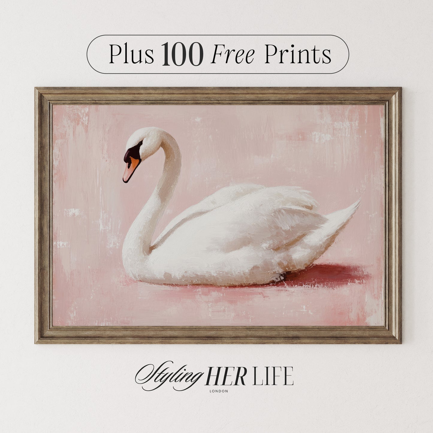 Vintage Swan Art Print | PRINTABLE ART | Digital Download