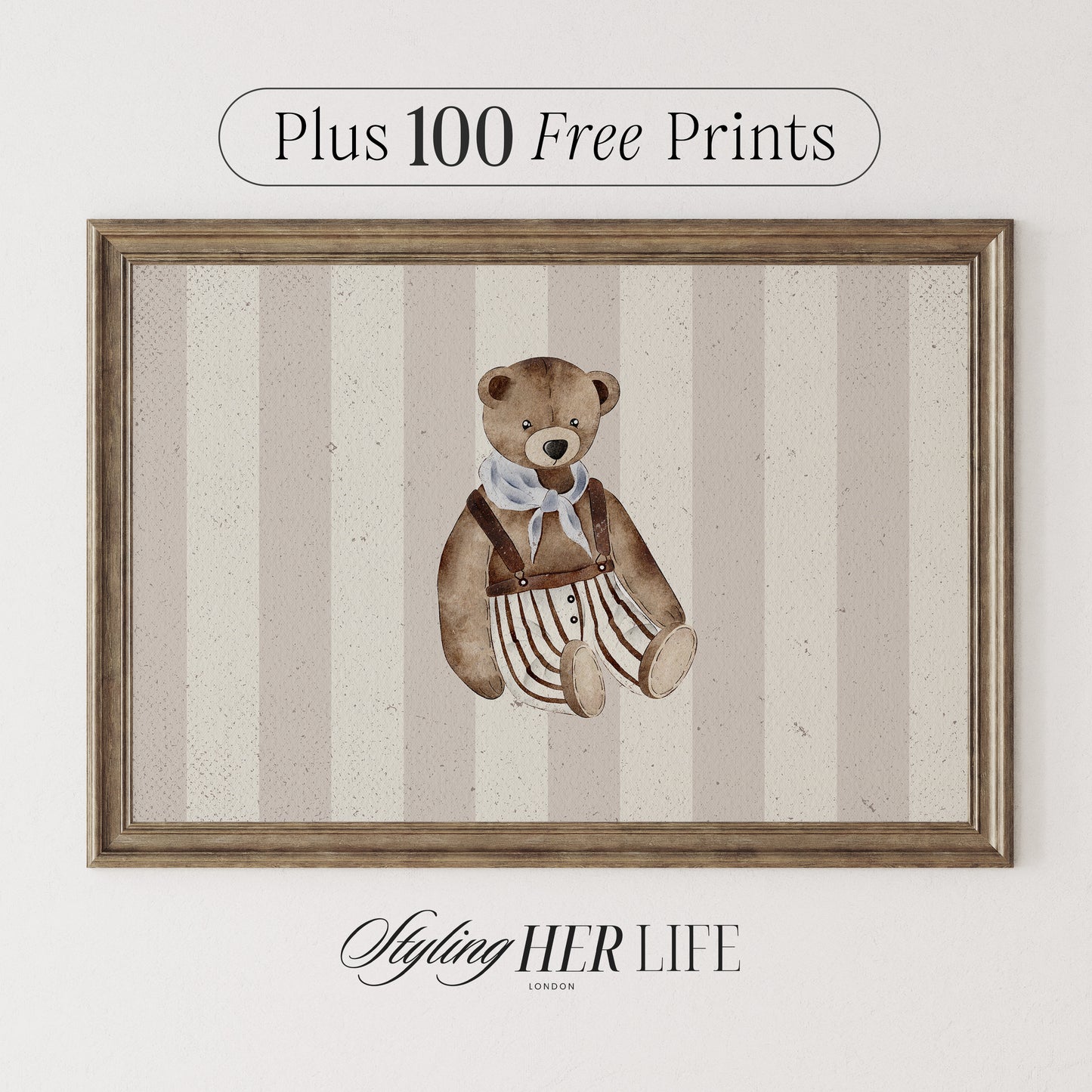 Teddy Bear Digital Art Print | IN051