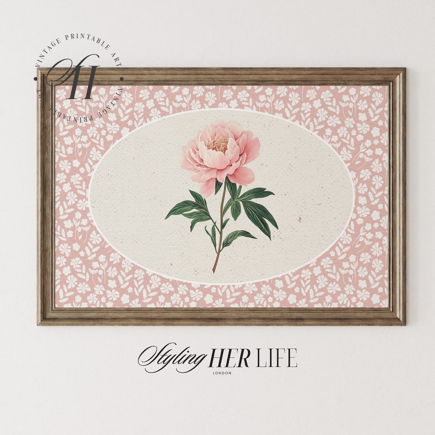 Vintage Flower Art Print | PRINTABLE ART | Digital Download