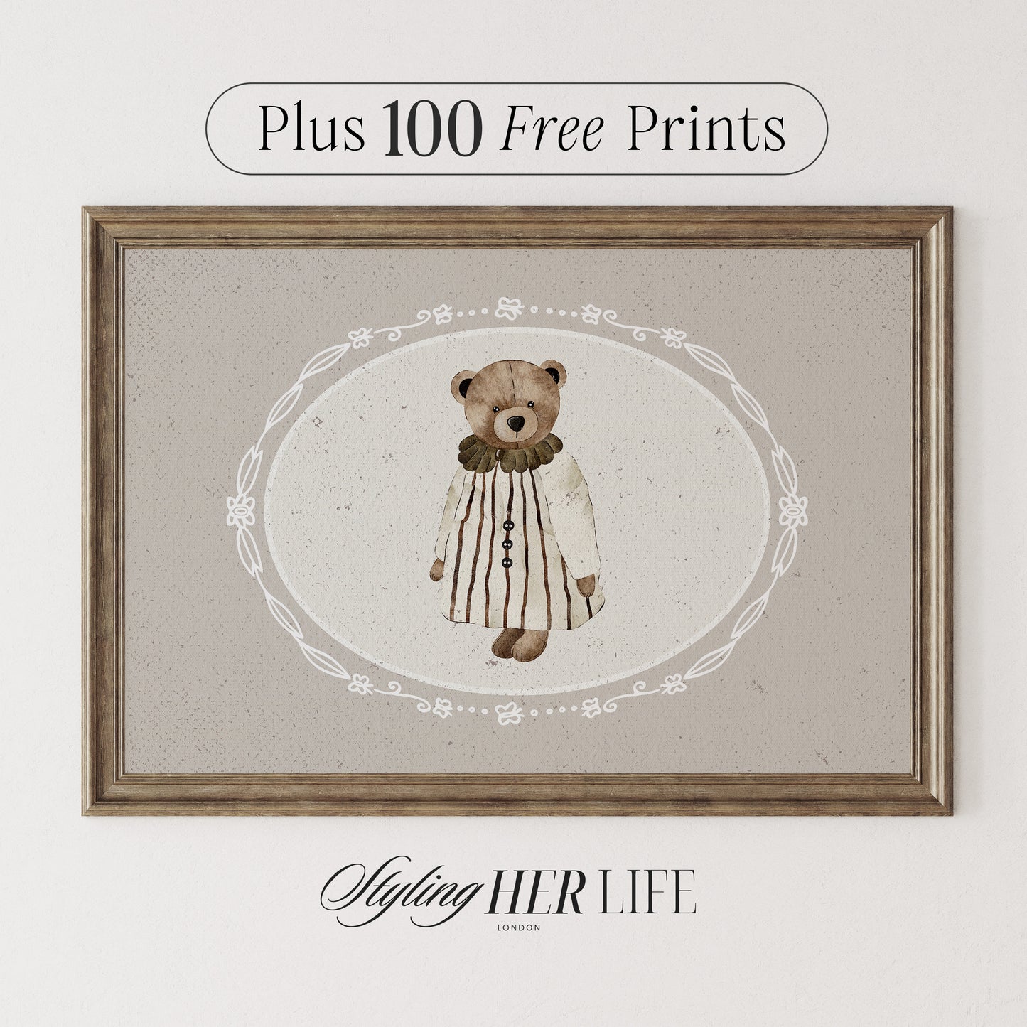 Teddy Bear Digital Art Print | IN050