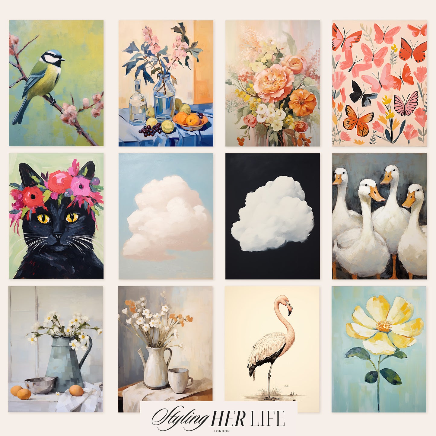 90+ Muted Eclectic Art Prints | PRINTABLE ART | MB003