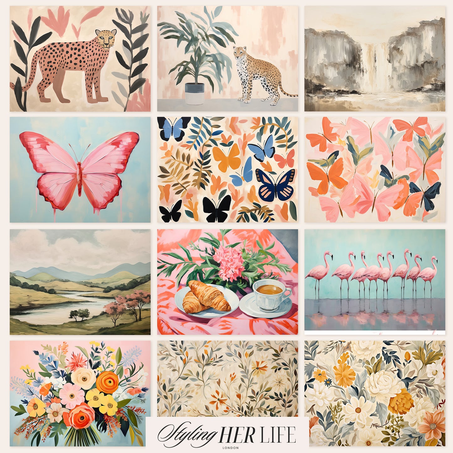 90+ Muted Eclectic Art Prints | PRINTABLE ART | MB003
