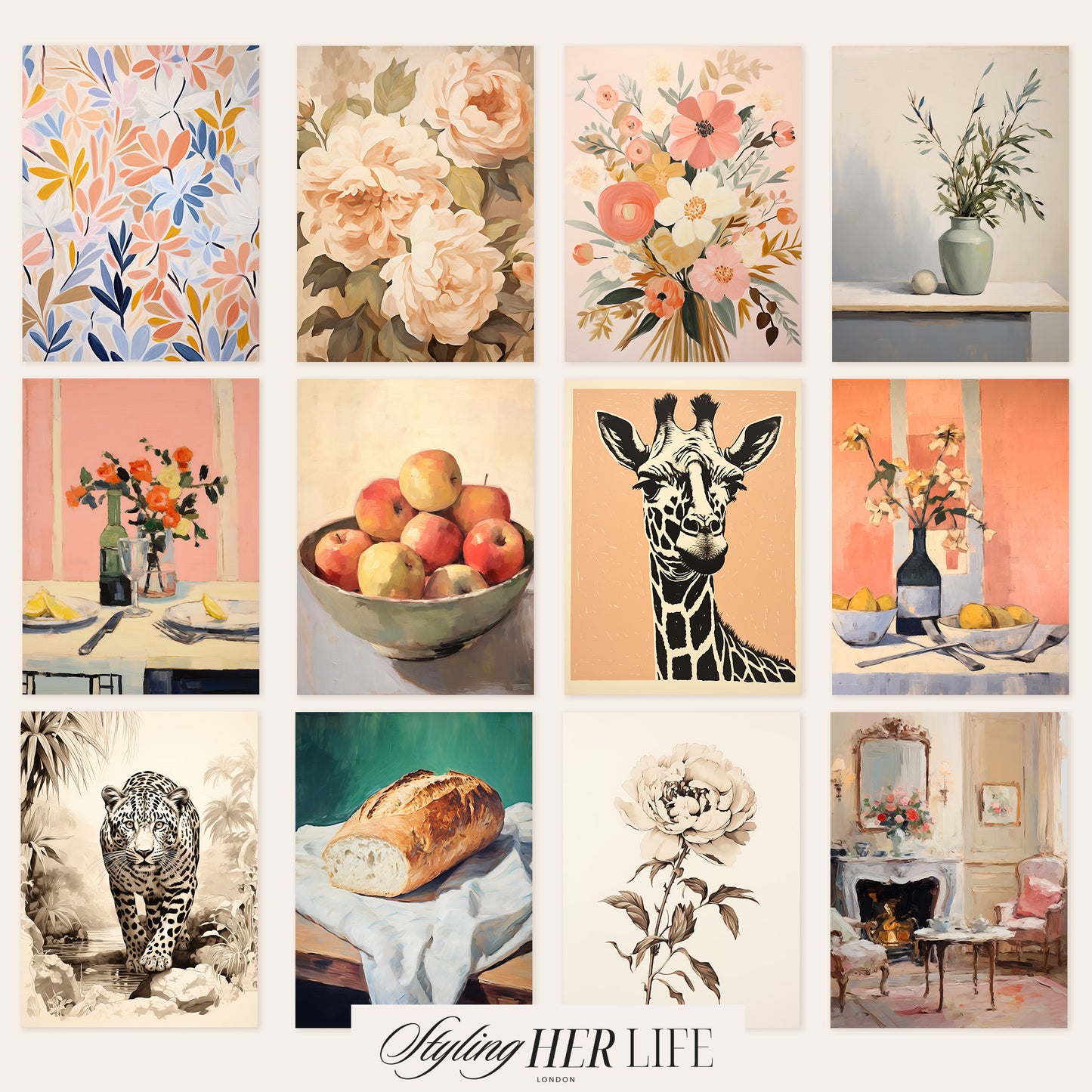 90+ Muted Eclectic Art Prints | PRINTABLE ART | MB003
