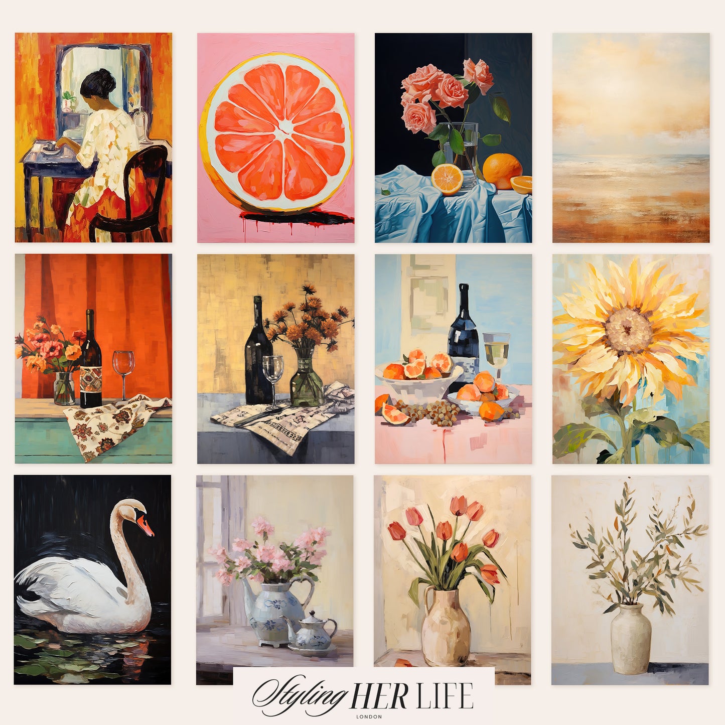 90+ Muted Eclectic Art Prints | PRINTABLE ART | MB003