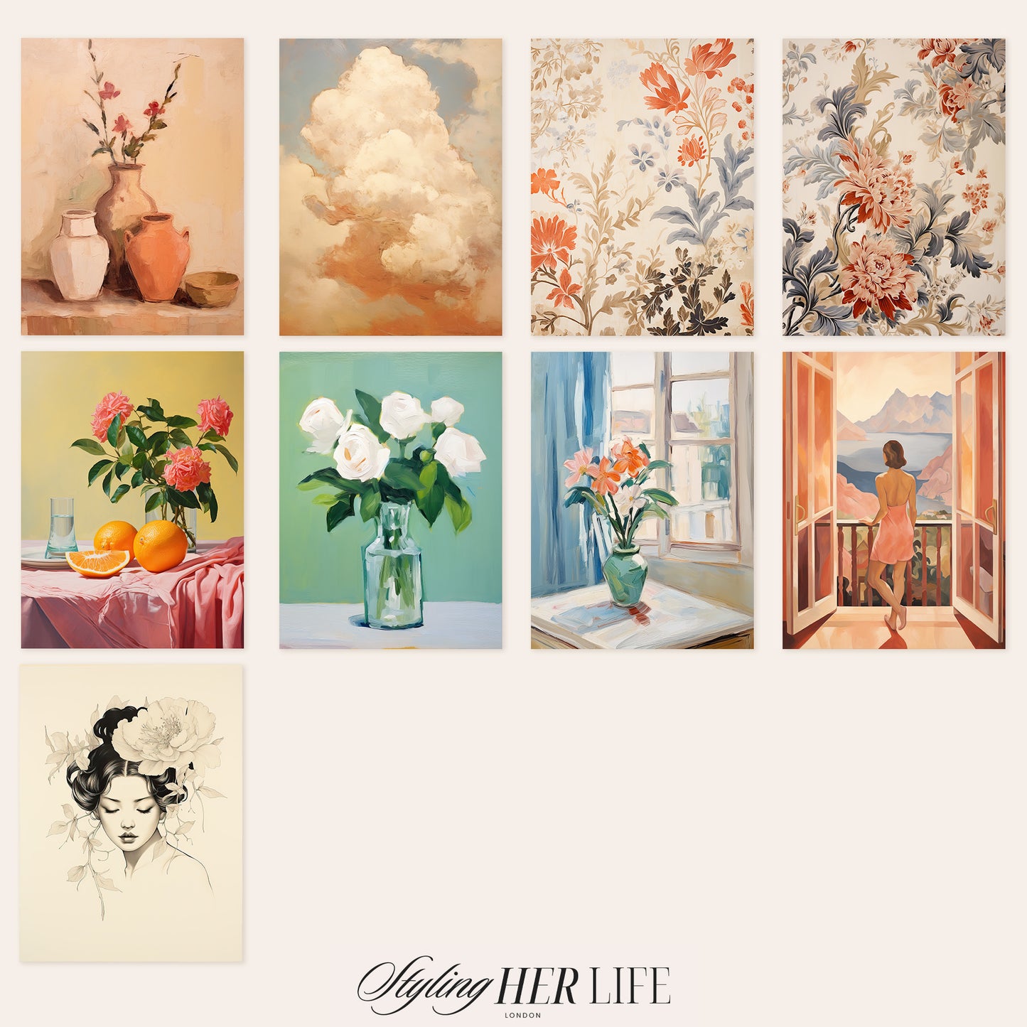 90+ Muted Eclectic Art Prints | PRINTABLE ART | MB003