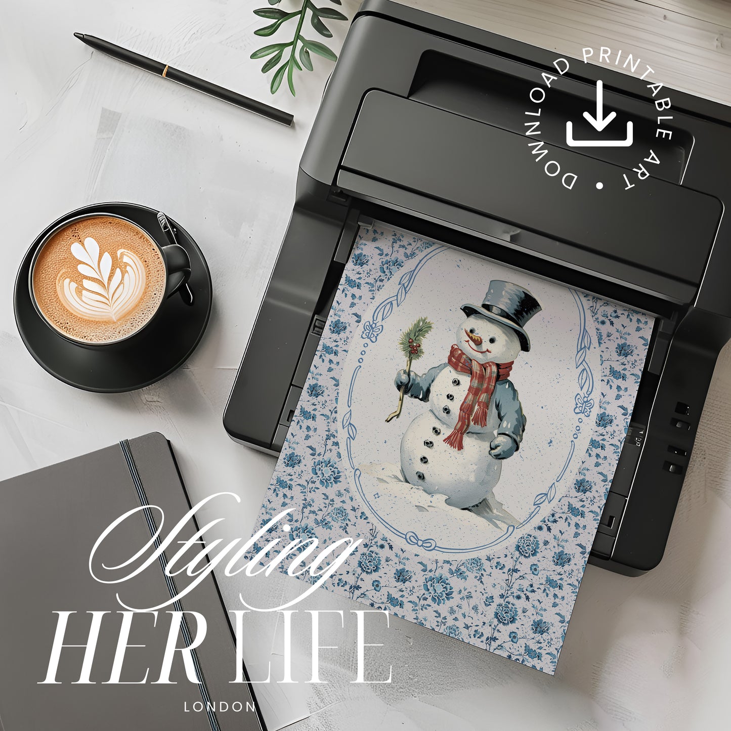 Vintage Christmas Digital Print
