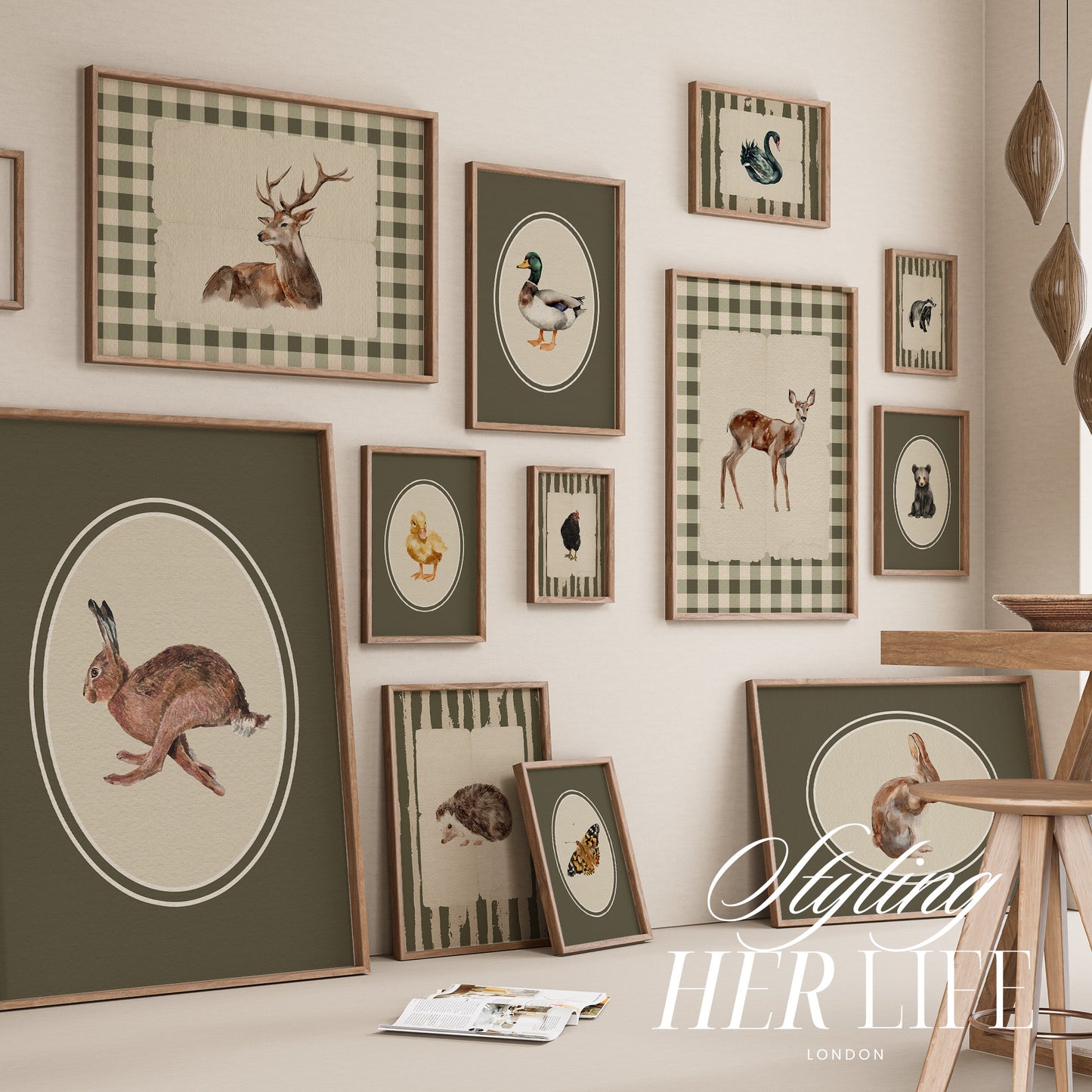 50 Vintage Animals Digital Prints | MB019