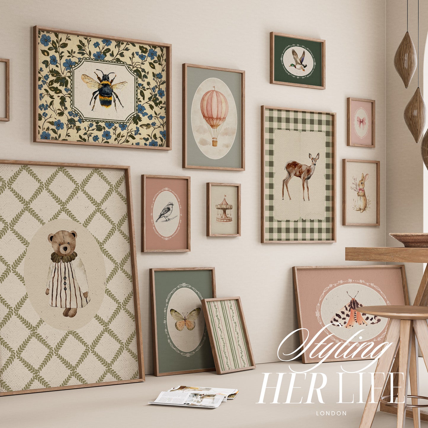 100+ Vintage Nursery Digital Prints | MB017