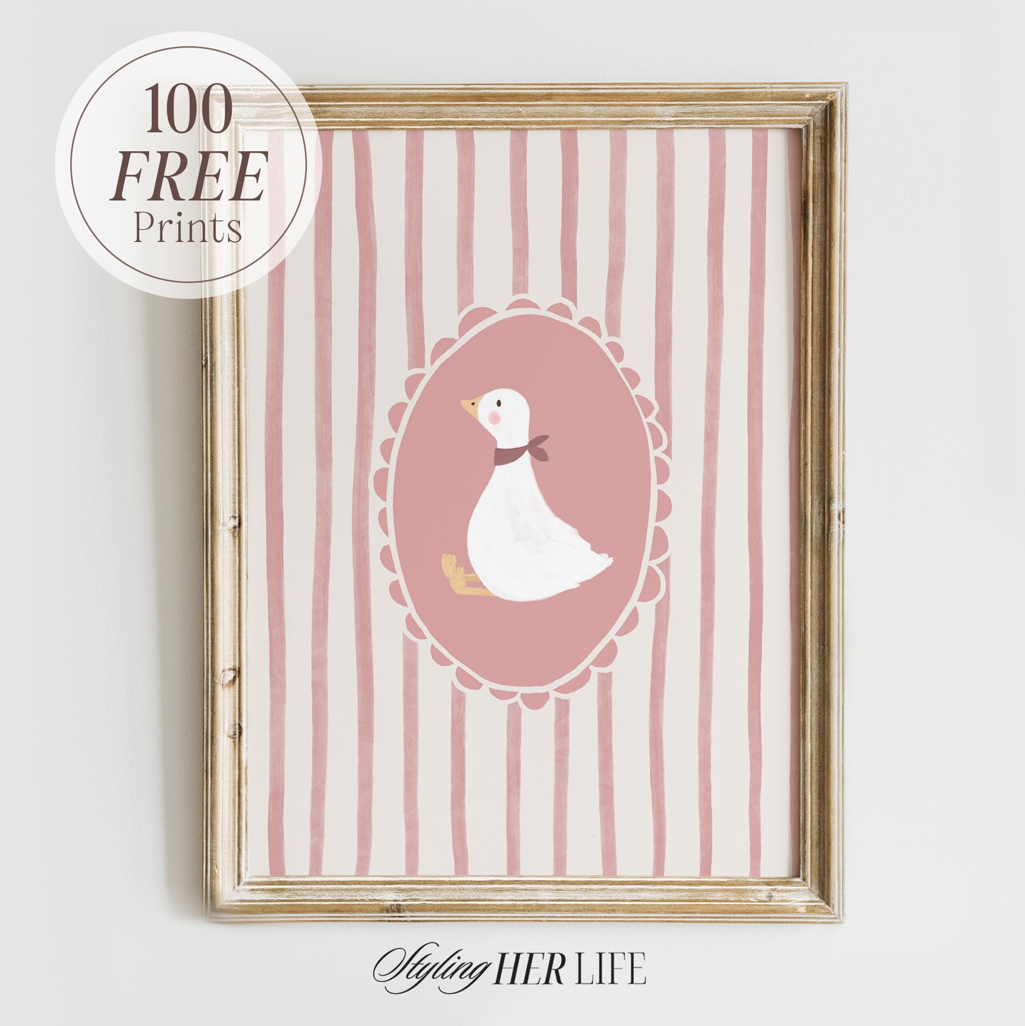 Vintage Goose Art Print | PRINTABLE ART | Digital Download