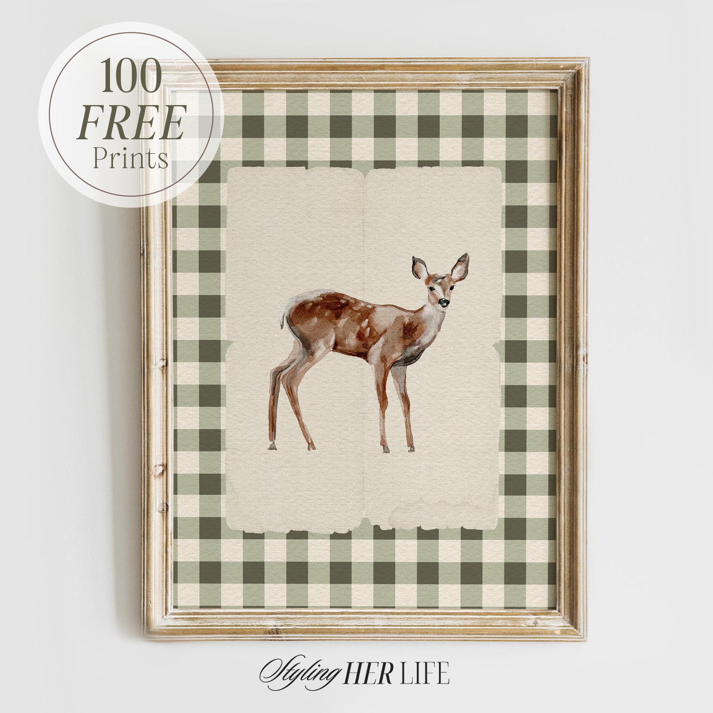 Vintage Deer Art Print | PRINTABLE ART | Digital Download
