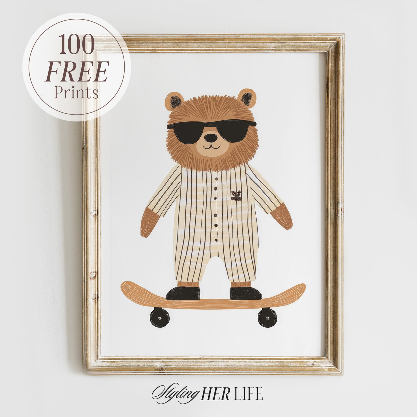 Bear Nursery Digital Prints | S2001