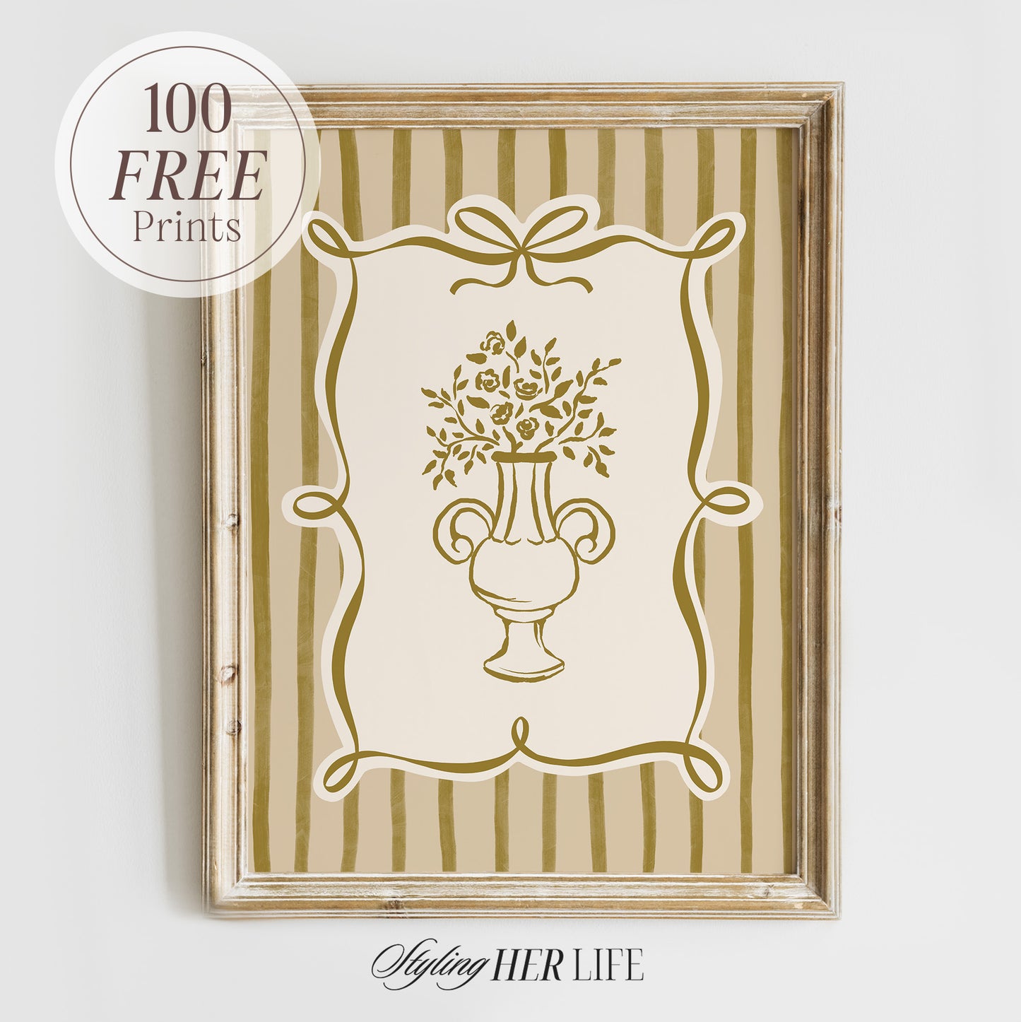 Trendy Flower Art Print | PRINTABLE ART | Digital Download
