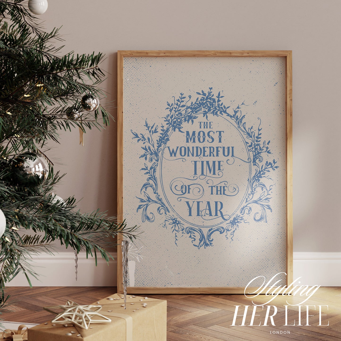 Vintage Christmas Art Print | PRINTABLE ART | Digital Download