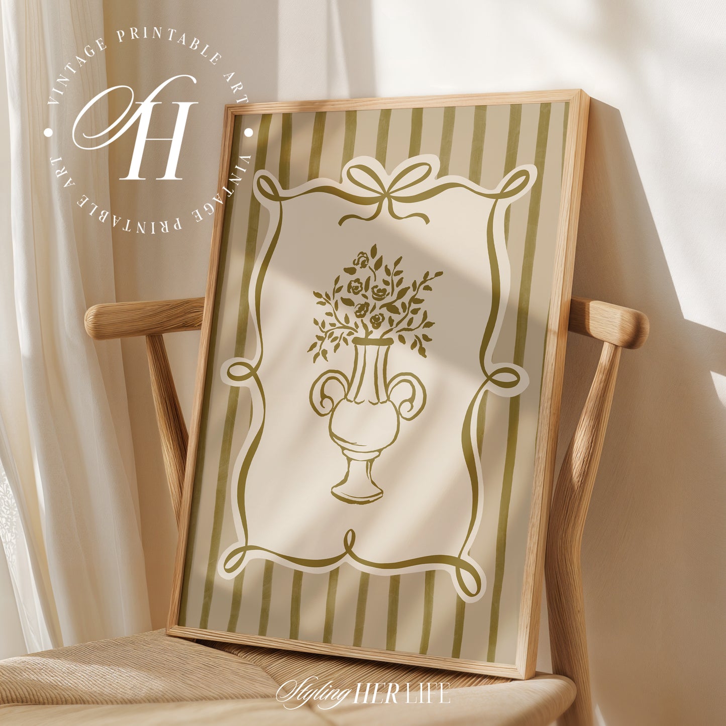 Trendy Flower Art Print | PRINTABLE ART | Digital Download