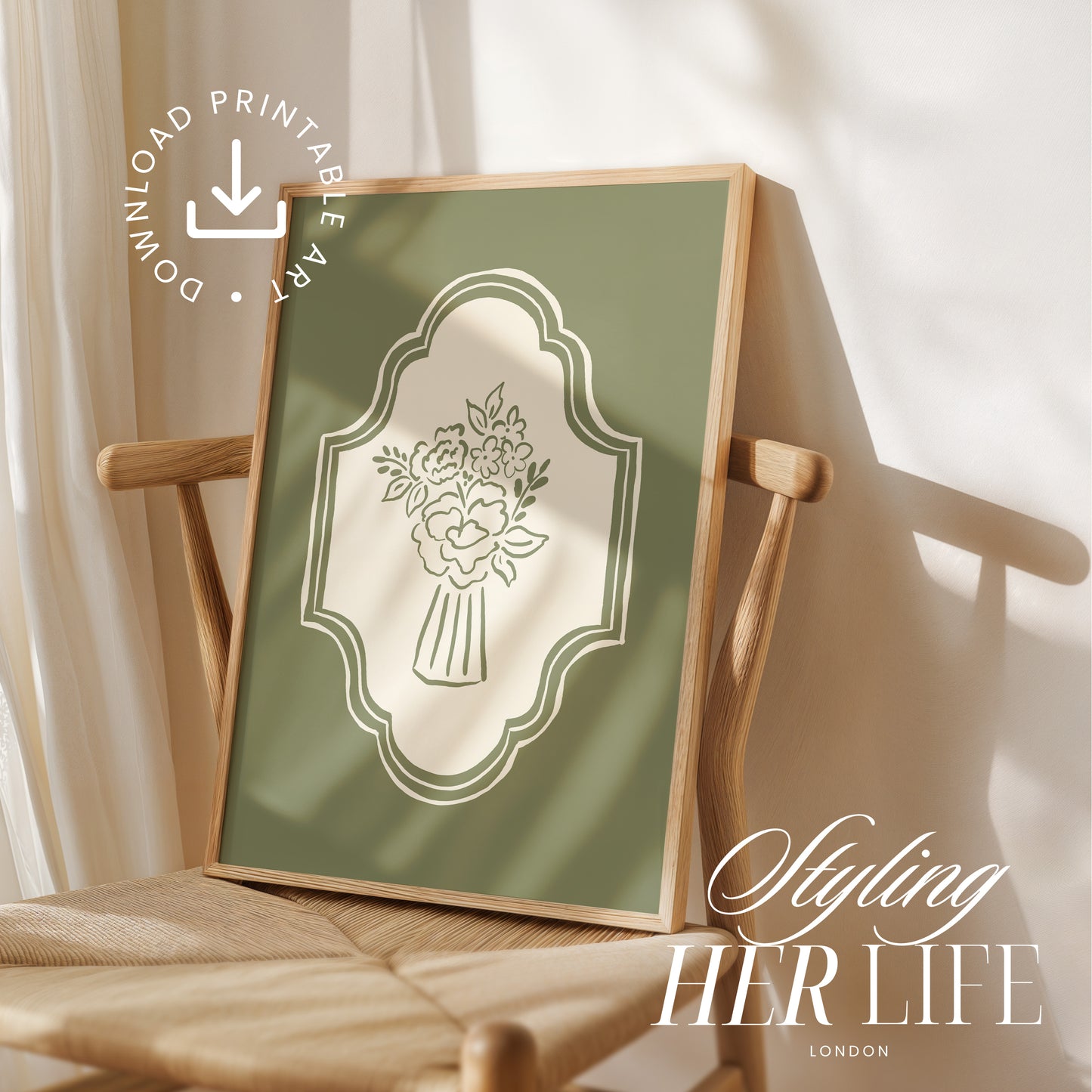 Trendy Flower Art Prints | PRINTABLE ART | Digital Download