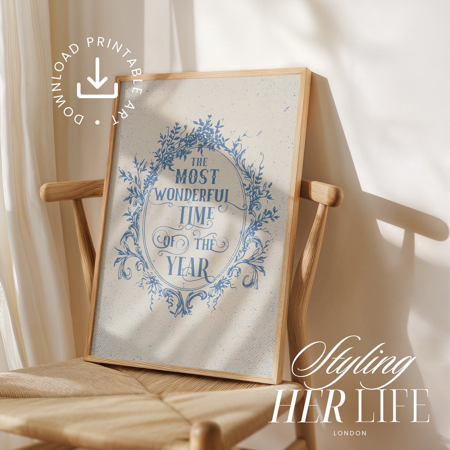 Vintage Christmas Art Print | PRINTABLE ART | Digital Download
