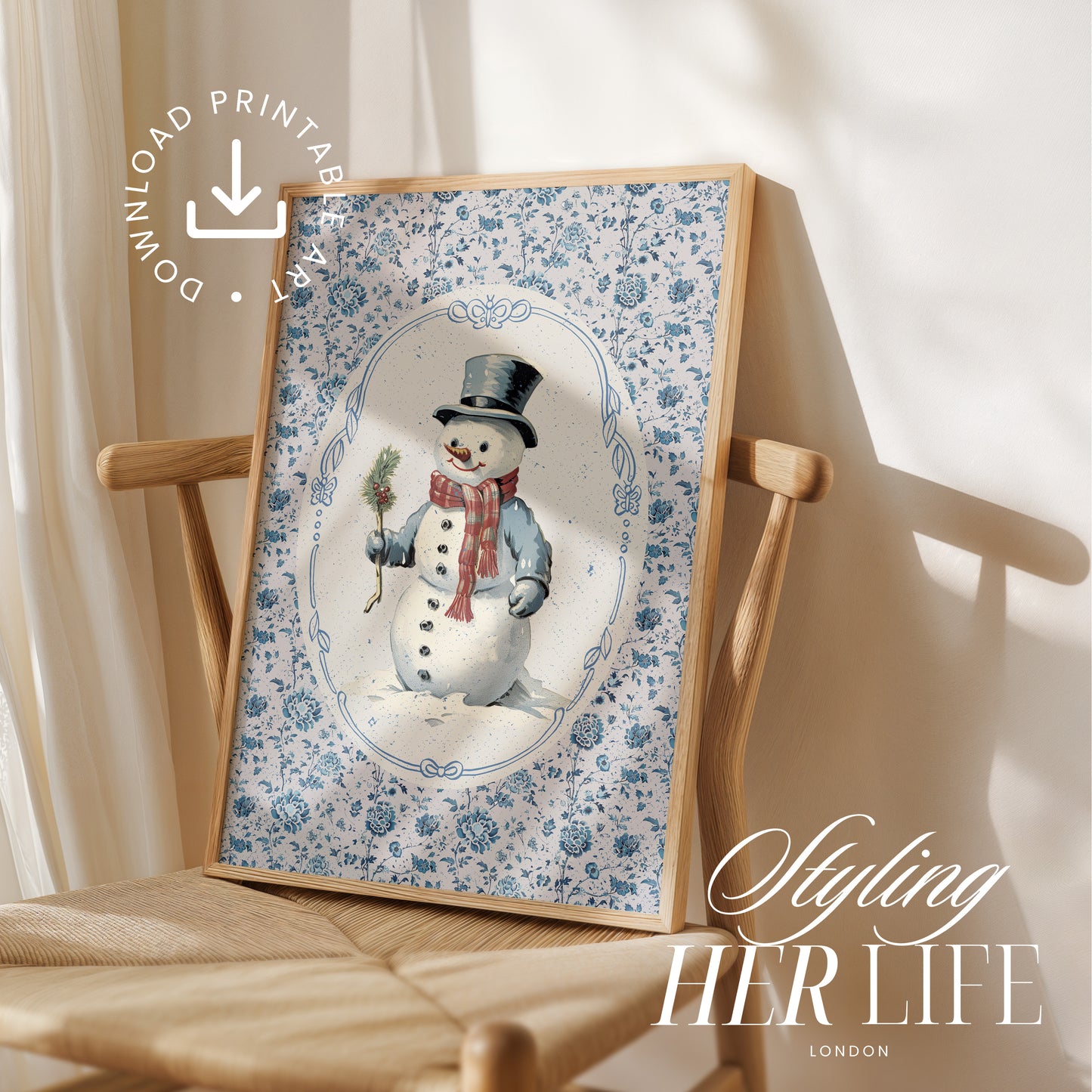 Vintage Christmas Digital Print