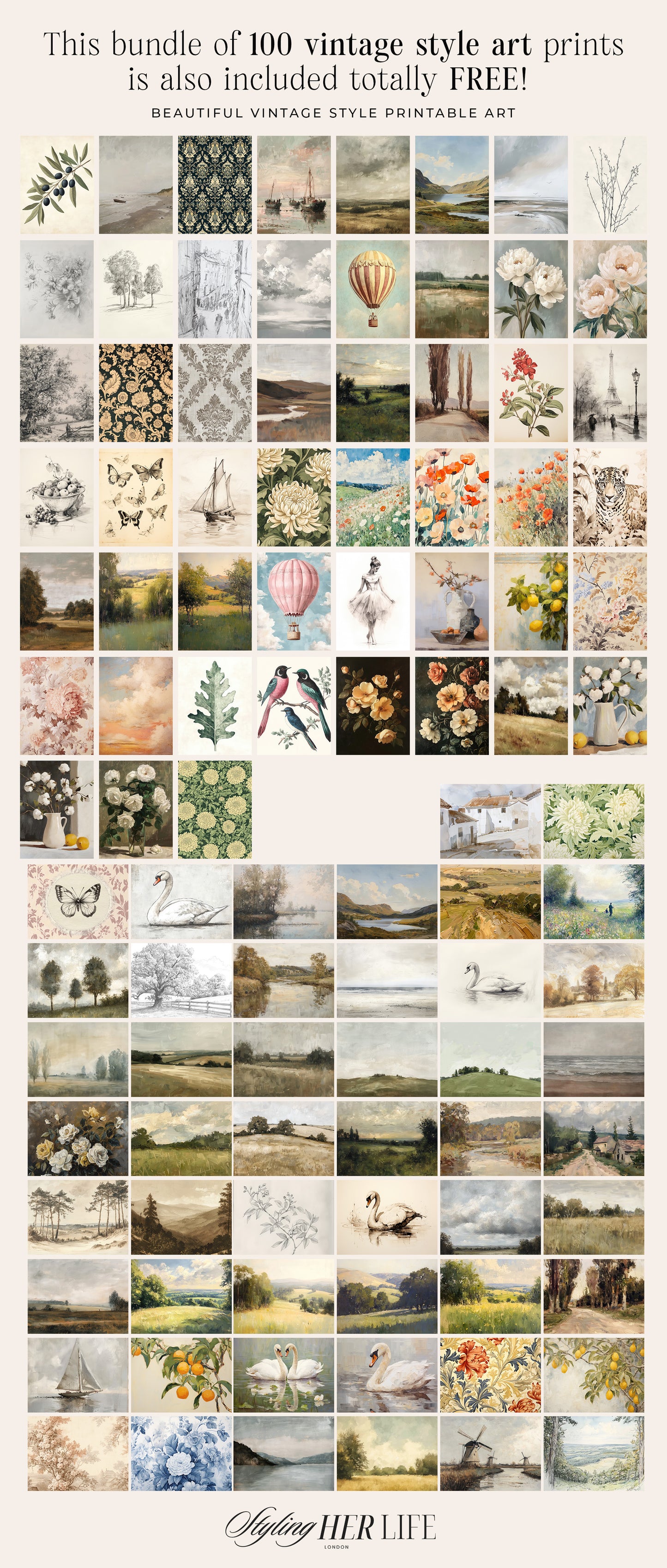 Vintage Rabbit Digital Art Print | IN065