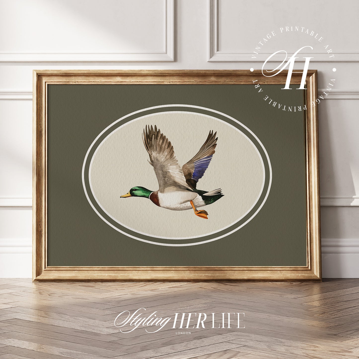 Vintage Duck Digital Art Print | IN066