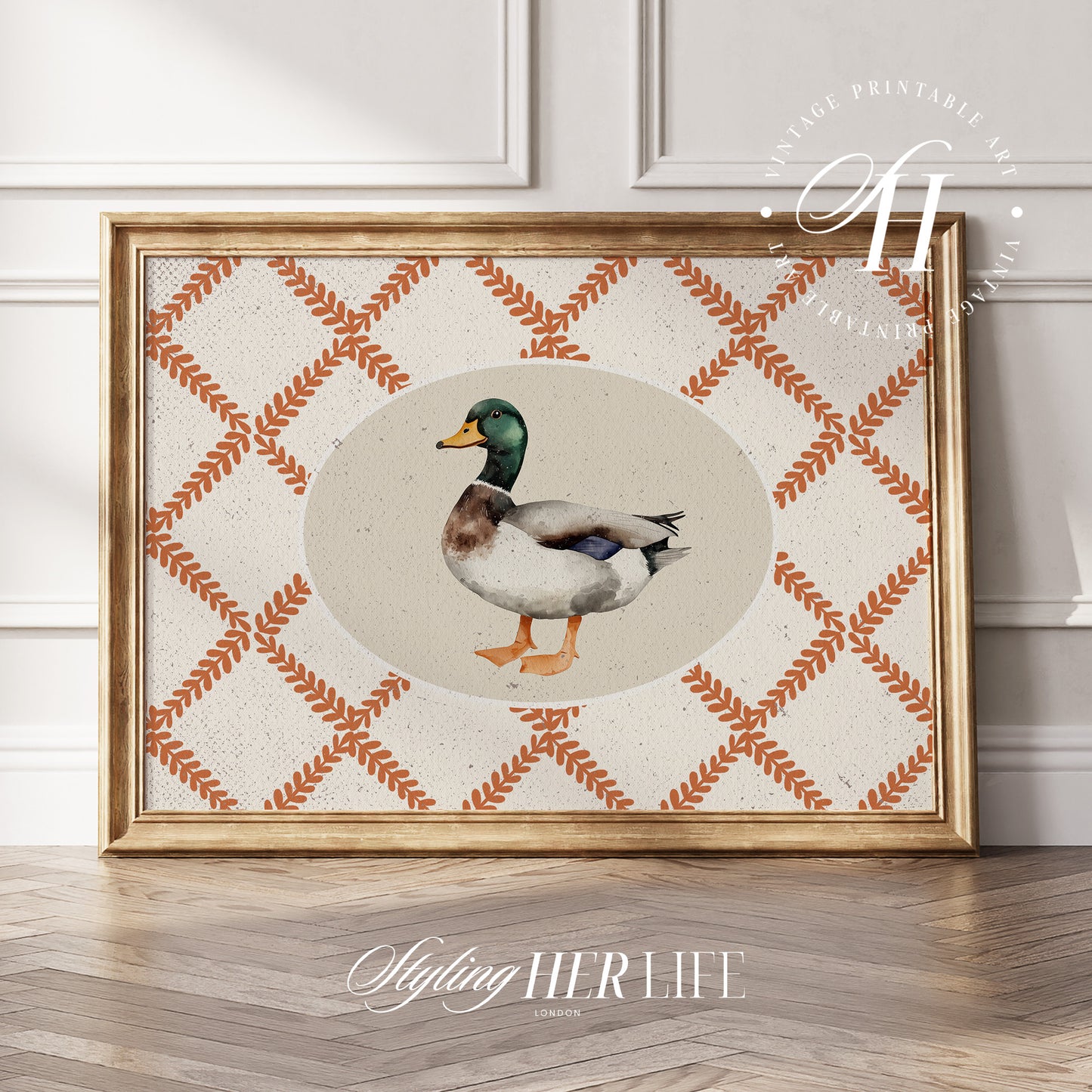 Vintage Duck Digital Art Print | IN048